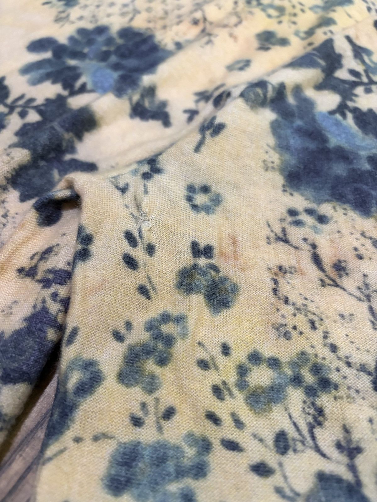 Loro Piana LORO PIANA BLUE EYES FLORAL CASHMERE SILK SWEATERS Size L / US 10 / IT 46 - 9 Thumbnail