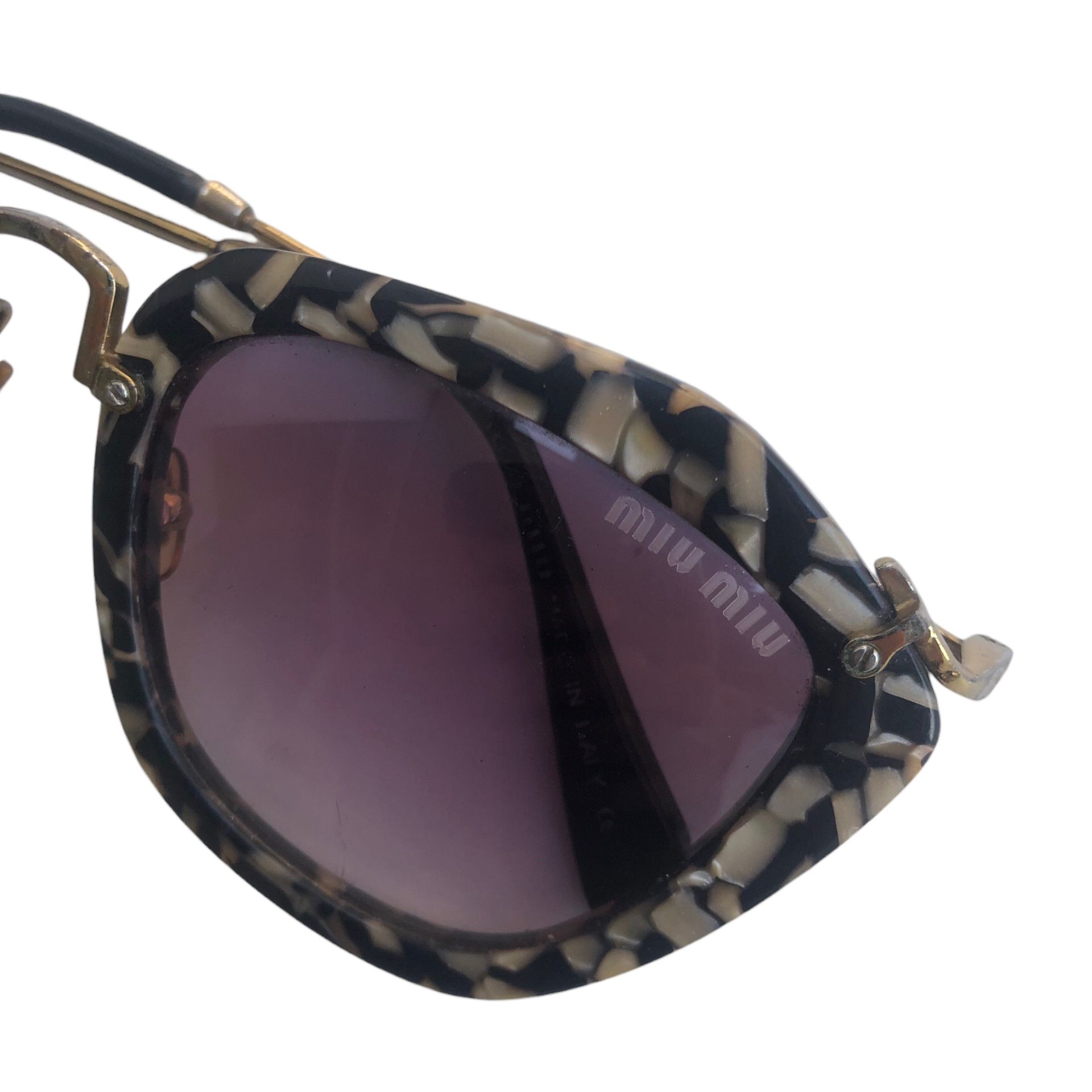 Miu Miu 💯Genuine MIU MIU SMU10NS Cat Eye Tiger Print Sunglasses Size ONE SIZE - 6 Thumbnail