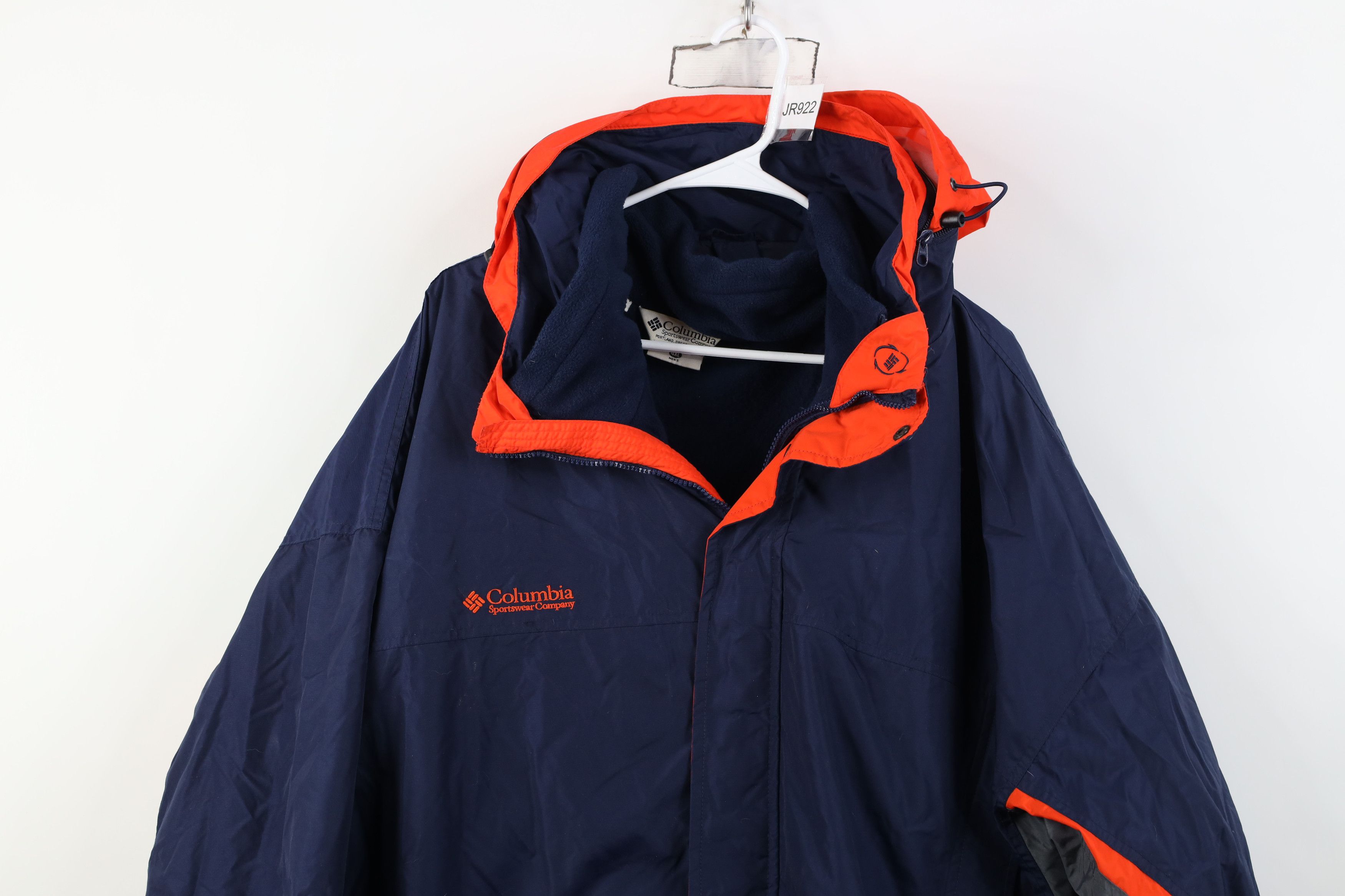 Columbia Vintage 90s Columbia Hooded 2 In 1 Parka Jacket Navy Blue Size US XXL / EU 58 / 5 - 2 Thumbnail