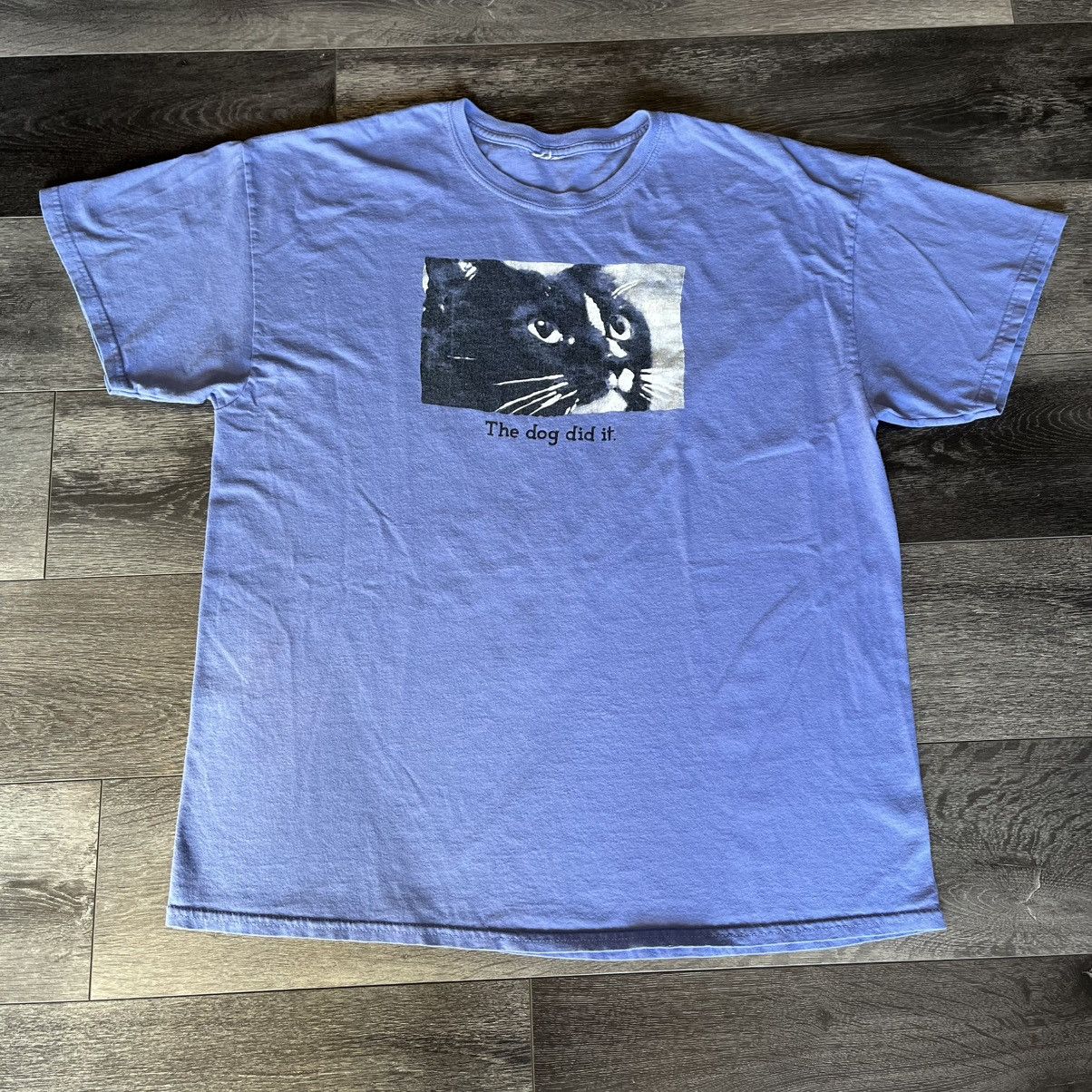 Vintage Vintage 2000s The Dog Did It Cat Humor Parody Logo T Shirt Size US XL / EU 56 / 4 - 2 Thumbnail