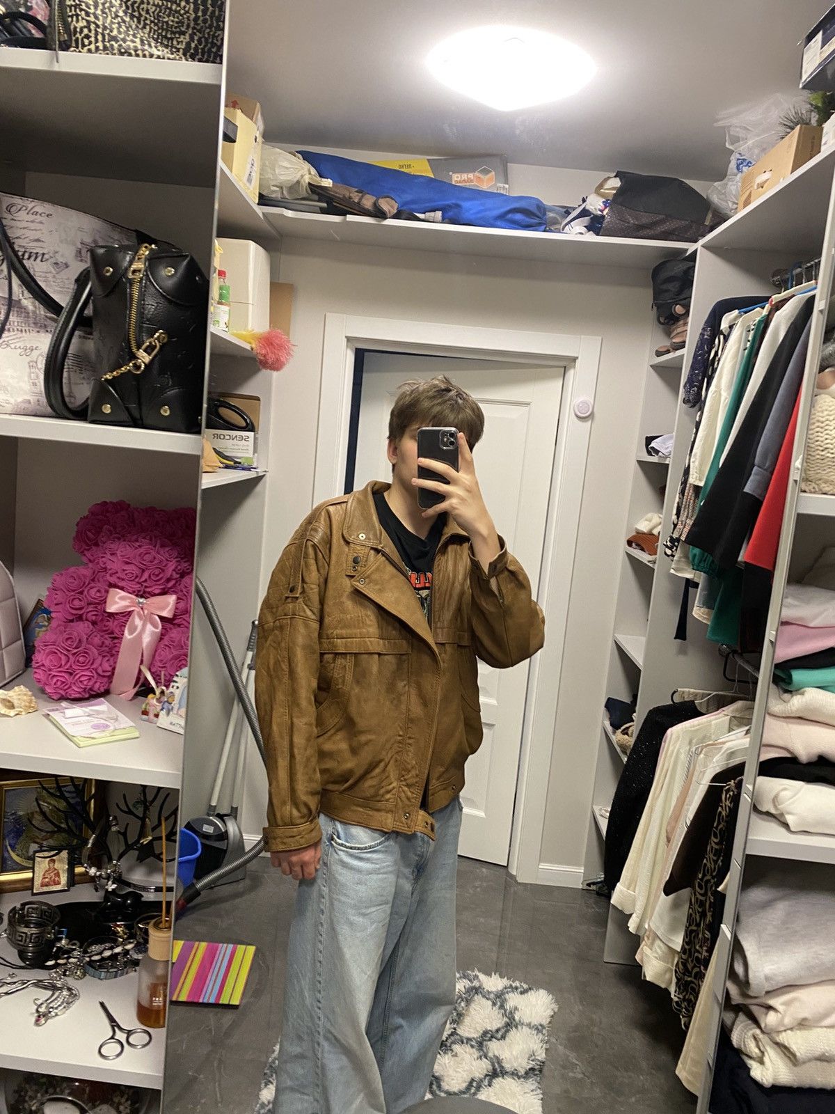 Genuine Leather Vintage Faded Leather Jacket Cropped Fit Made In England Size US M / EU 48-50 / 2 - 14 Thumbnail
