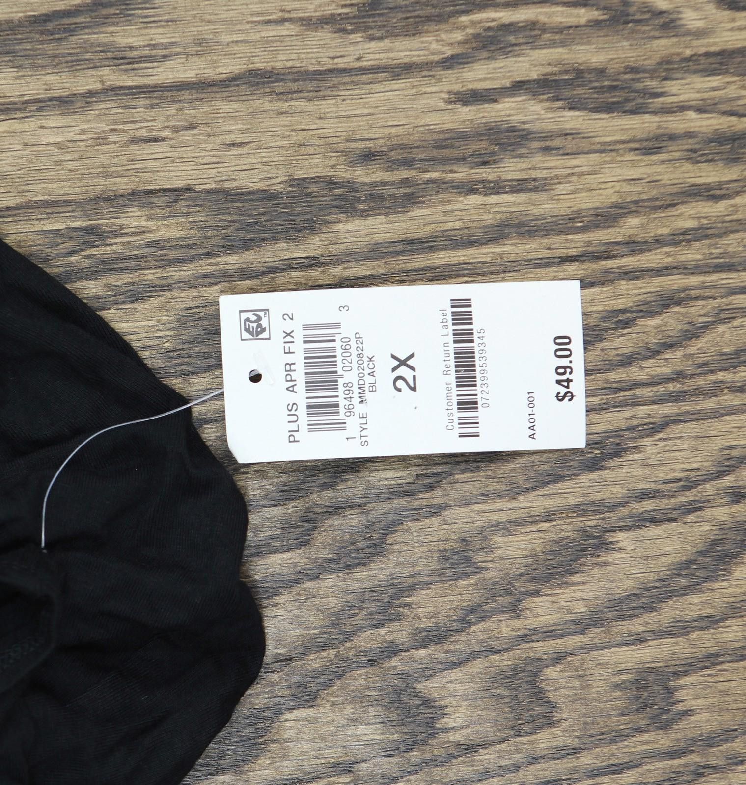 Other And Now This Plus Knit Wrap Midi Dress Mmd020822p Black 2x Size XXL / US 16-18 / IT 52-54 - 4 Thumbnail