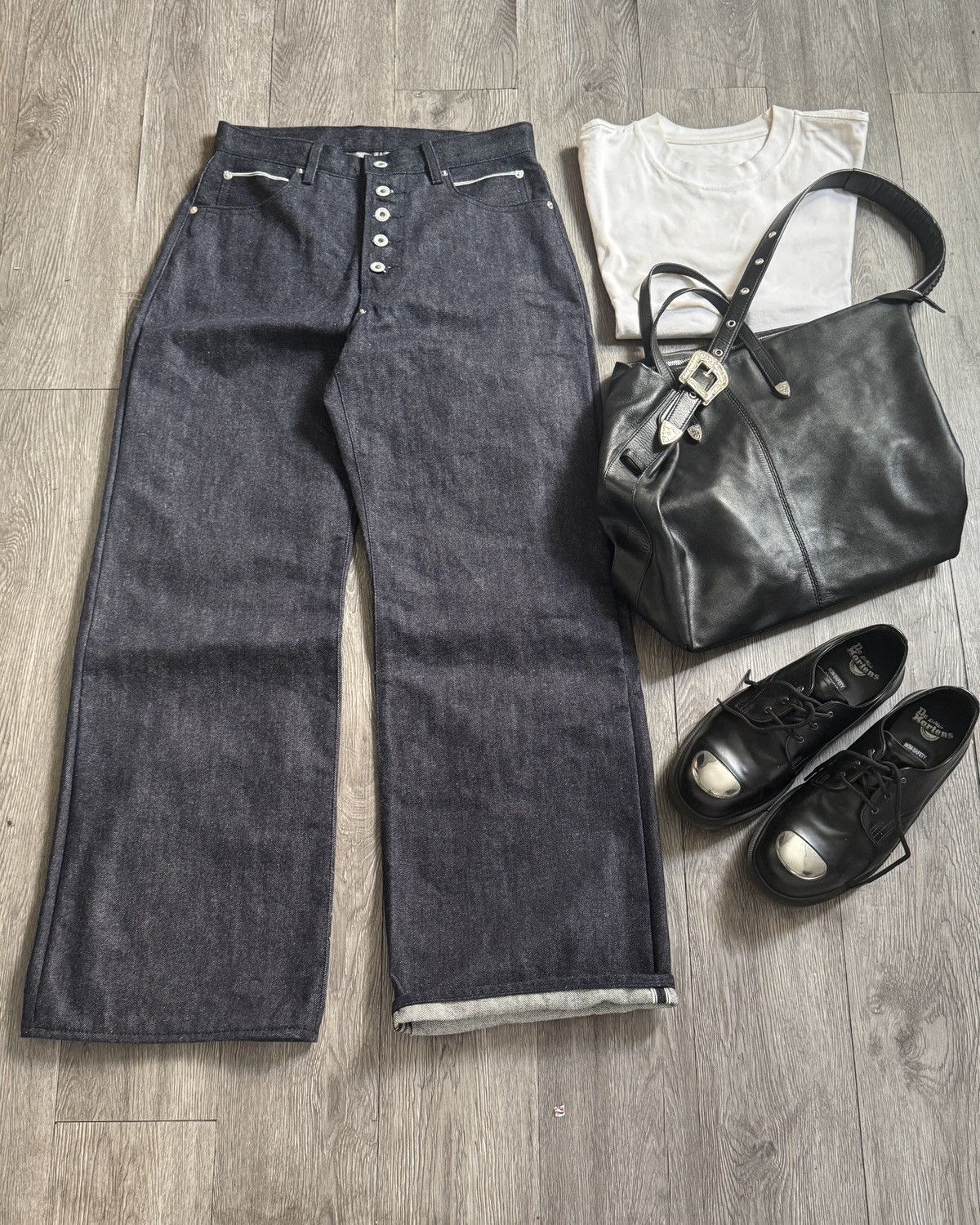 If Six Was Nine × No Faith Studios × Tornado Mart DOOF.YOUTH 19oz INDIGO SELVEDGE DENIM Size US 32 / EU 48 - 3 Thumbnail