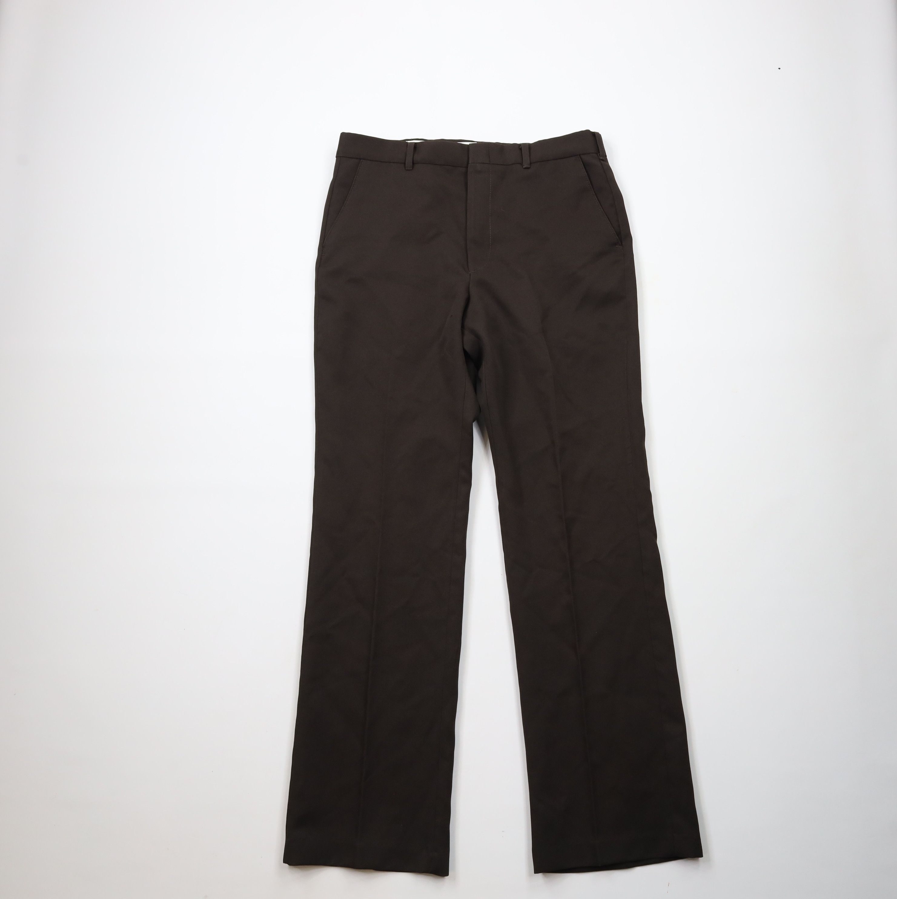 Vintage Vintage 70s Streetwear Flared Wide Leg Chino Pants Brown USA Size US 34 / EU 50 - 1 Thumbnail
