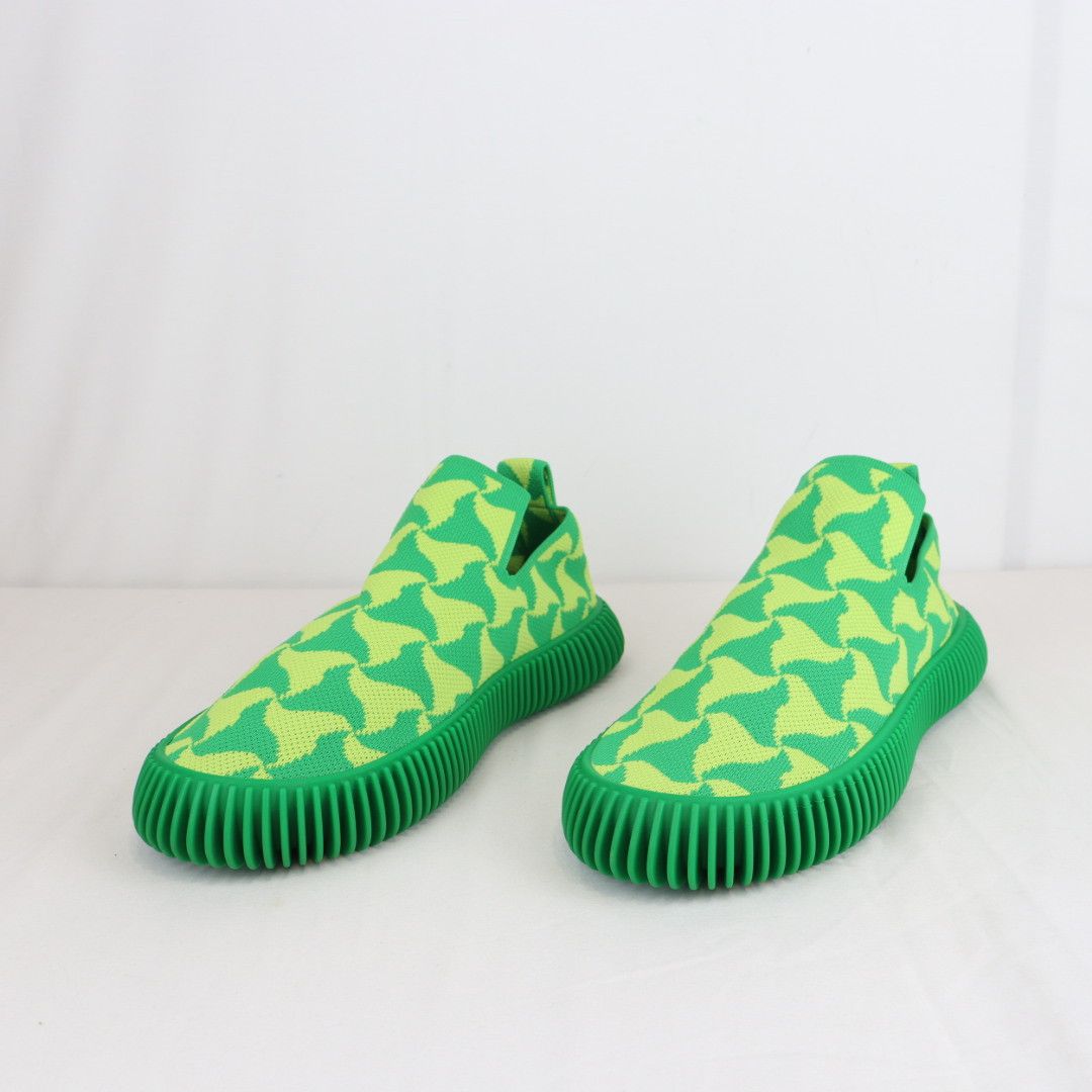 Bottega Veneta o1rshd Wavy Triagle Tech Ripple Sneaker in Parakeet Kiwi Size US 9 / EU 42 - 2 Thumbnail
