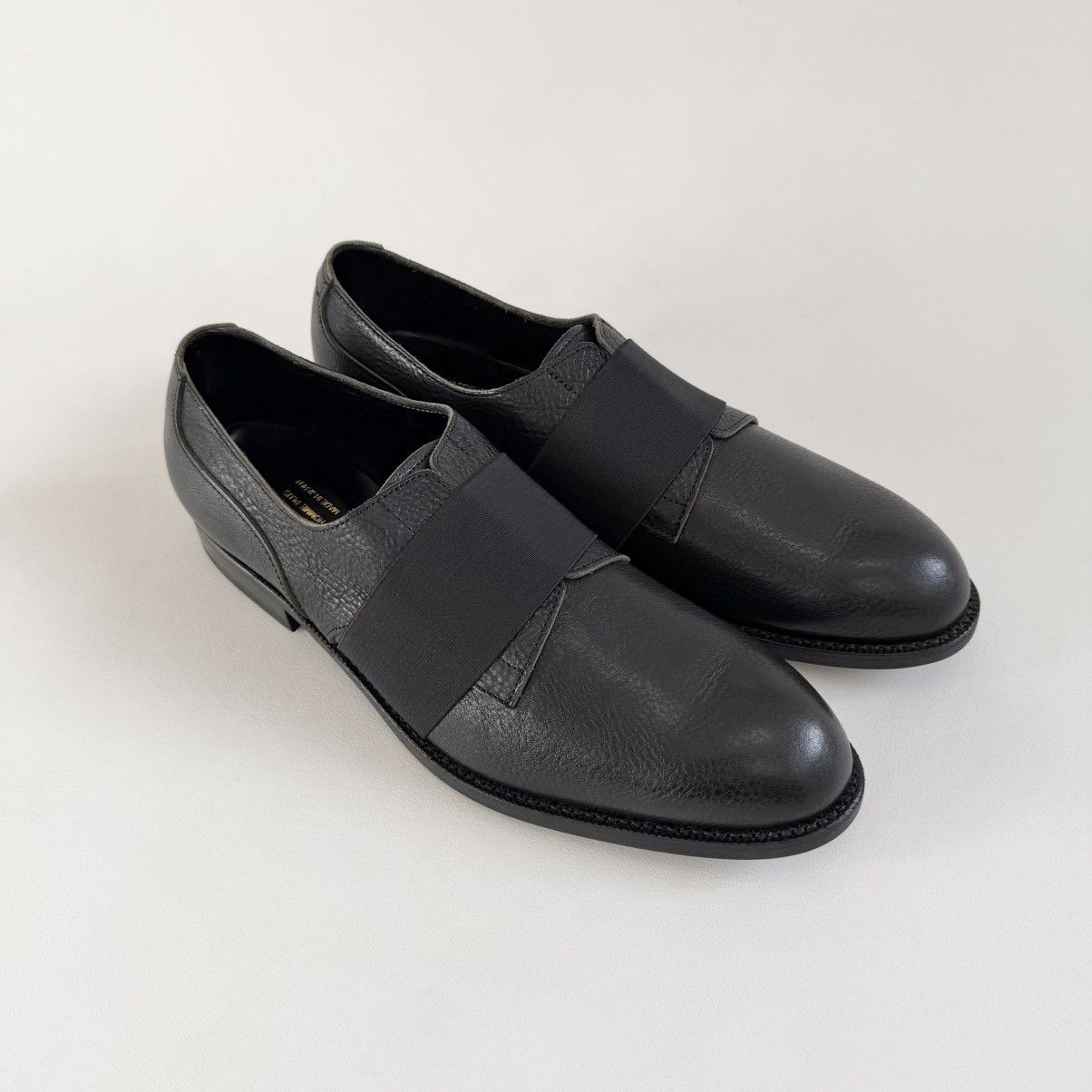 Comme des Garcons Black Leather ‘Elastic Strap’ Derby Shoes Size US 9 / EU 42 - 6 Thumbnail