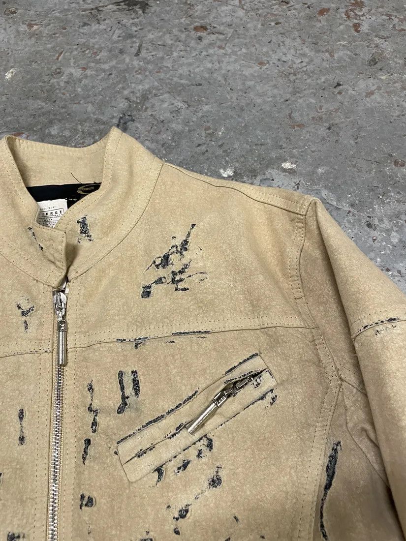 Just Cavalli SS2005 Cavalli Apocalyptic Beige Denim Jacket Size US M / EU 48-50 / 2 - 2 Thumbnail