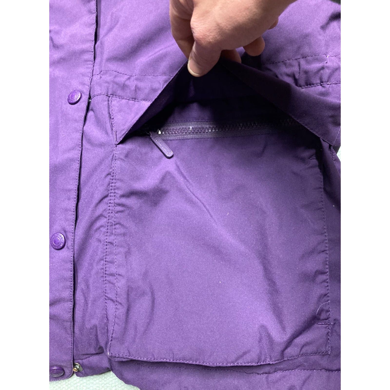 Eddie Bauer VINTAGE Eddie Bauer Ridge Line Goose Down Jacket Women Medium Purple Full Zip Parka Size M / US 6-8 / IT 42-44 - 2 Thumbnail