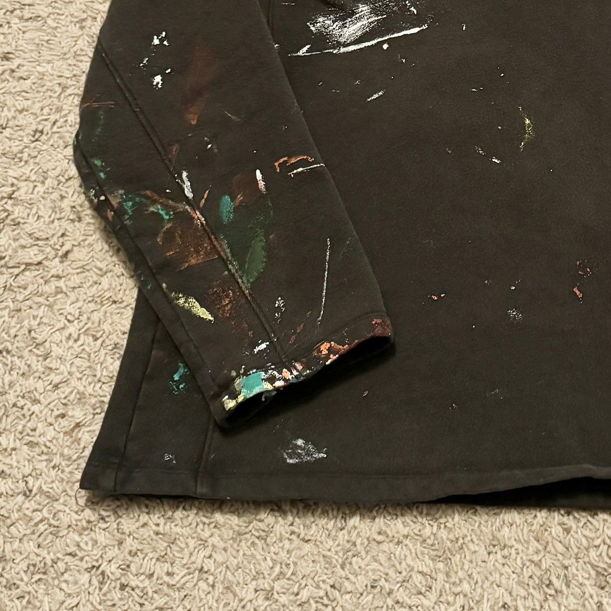 Calvin Klein × Vintage VINTAGE CALVIN KLEIN BLACK FADE PAINT SPLATTER QUARTER ZIP Size US M / EU 48-50 / 2 - 2 Thumbnail