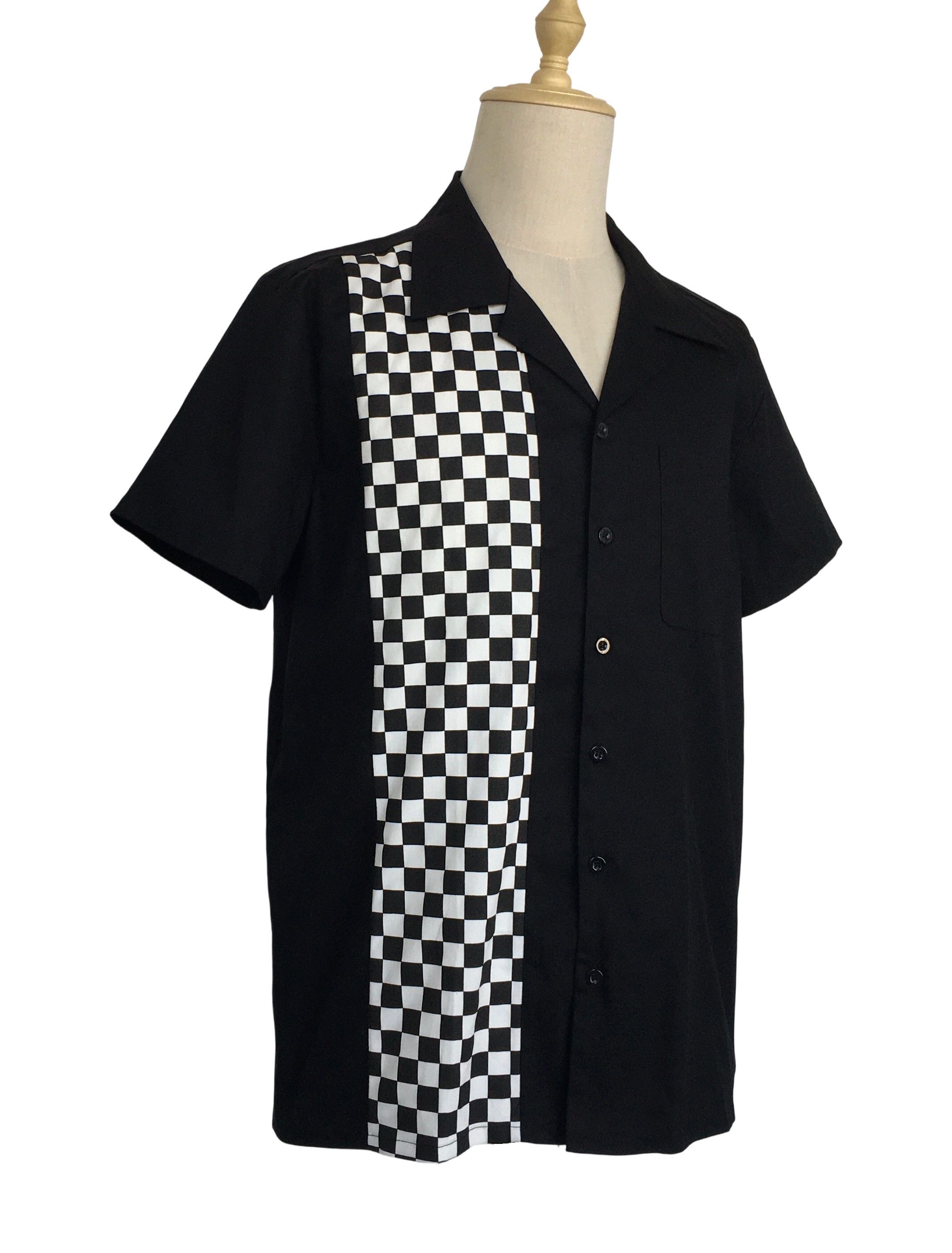 Other Black Casual Bowling Shirts Mosaic Panel Vintage Style Size US XL / EU 56 / 4 - 2 Thumbnail