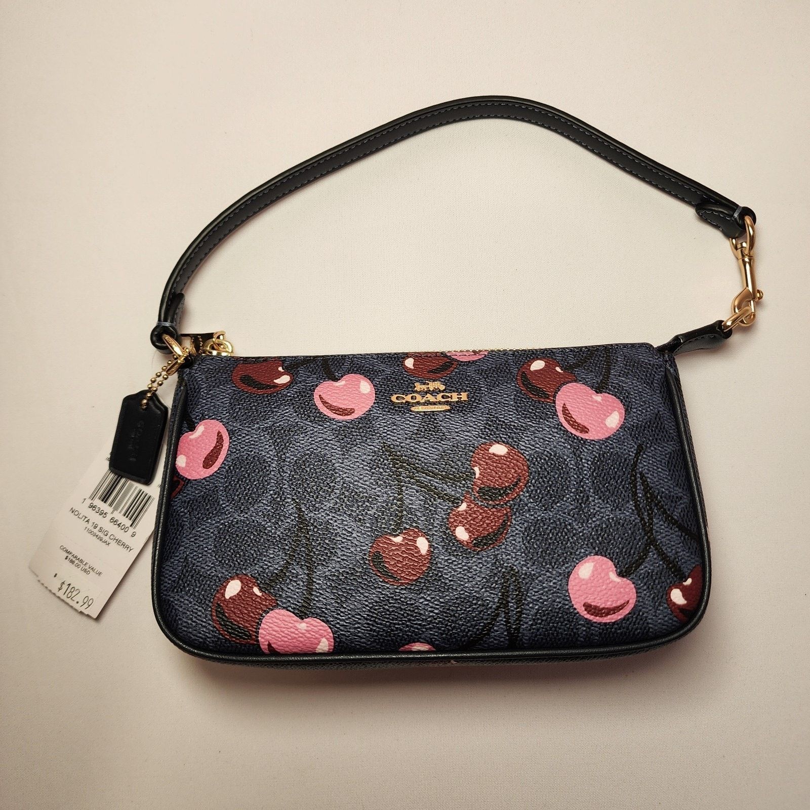 Coach NWT COACH CZ011 Nolita 19 Signature Cherry Print Bag Denim Size ONE SIZE - 1 Thumbnail