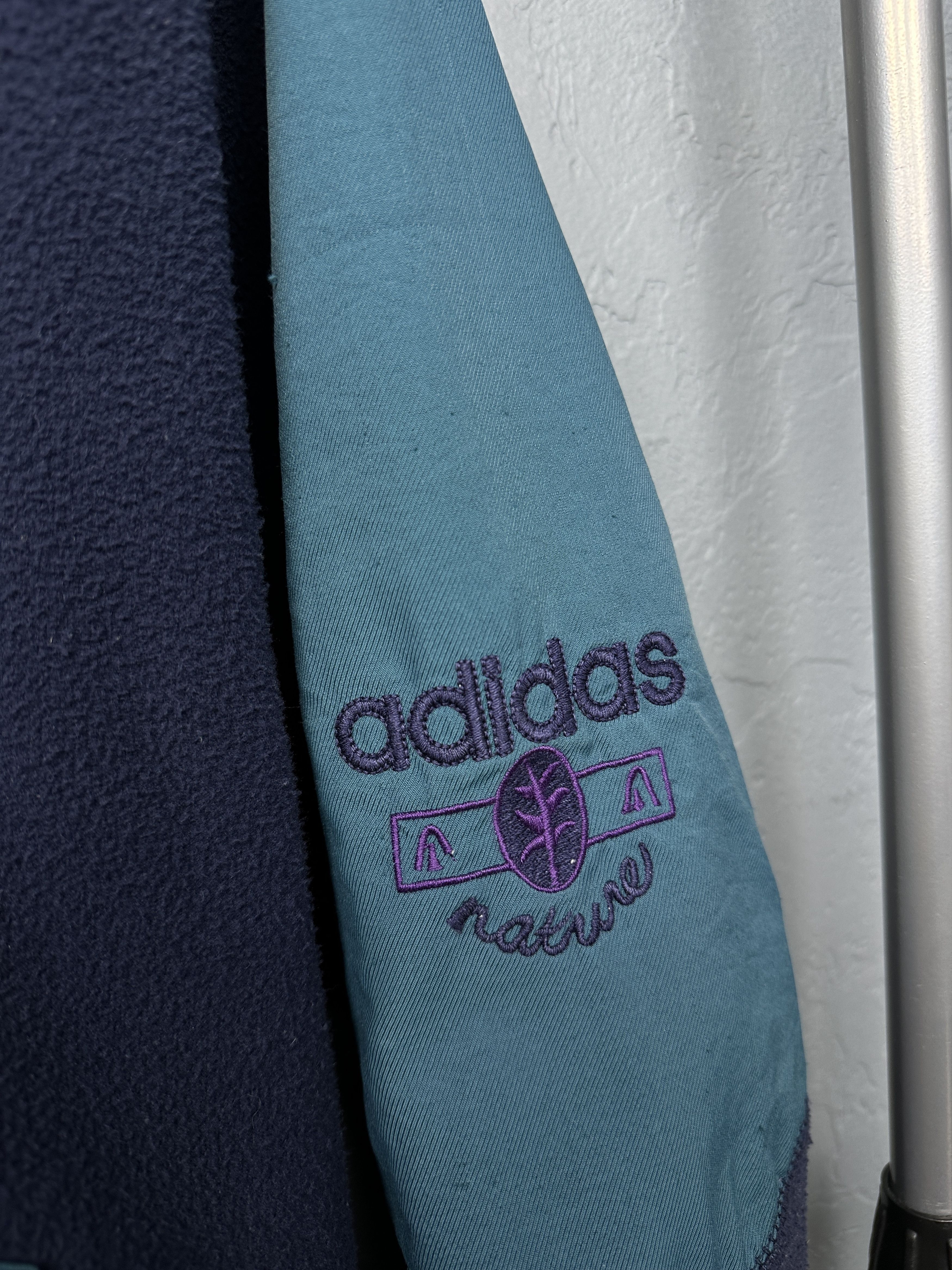 Adidas Adidas 90s Vintage Mens Fleece Jacket Size US L / EU 52-54 / 3 - 3 Thumbnail