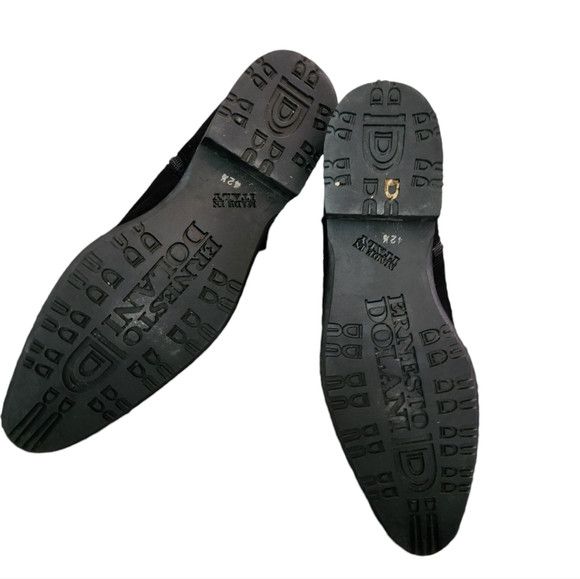 Designer Ernesto Dolani 7641 black lined Suede size 42.5 Size US 9.5 / EU 42-43 - 5 Thumbnail