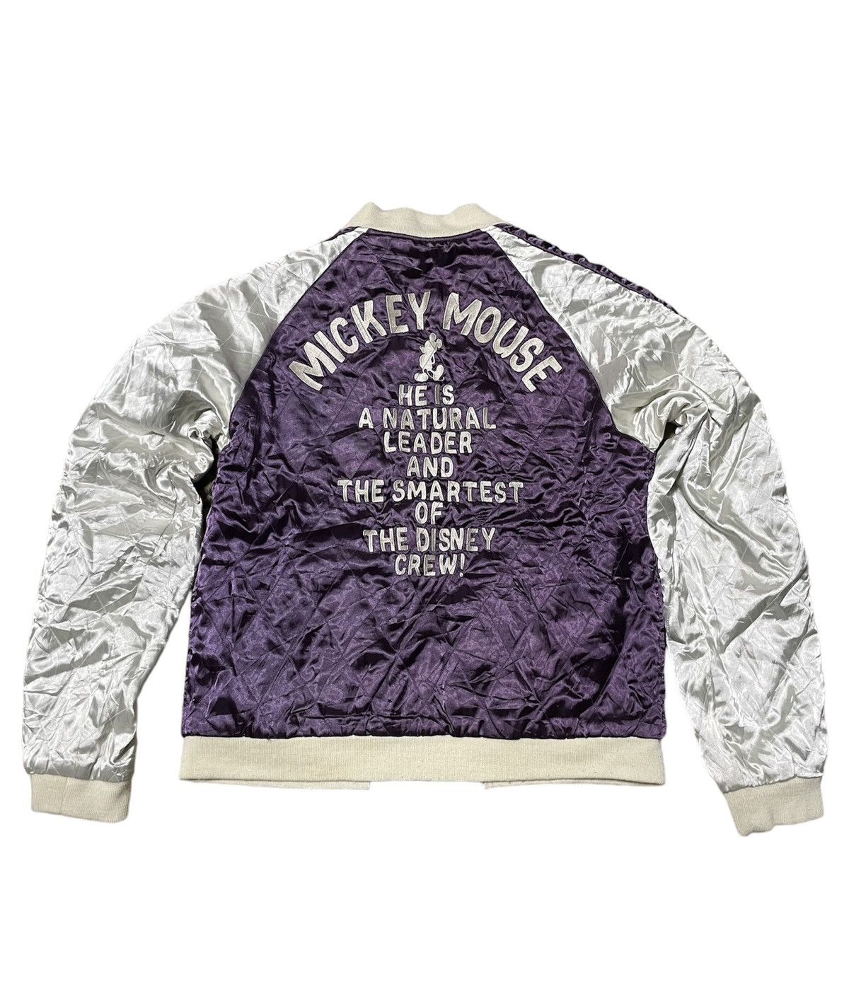 Disney × Mickey Mouse RARE‼️ Mickey mouse embroidery sukajan reversible jacket Size US L / EU 52-54 / 3 - 4 Thumbnail