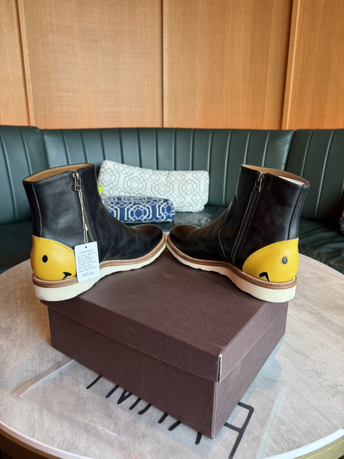 Kapital × Kapital Kountry Smiley Leather Chelsea Boots Size US 11 / EU 44 - 6 Thumbnail