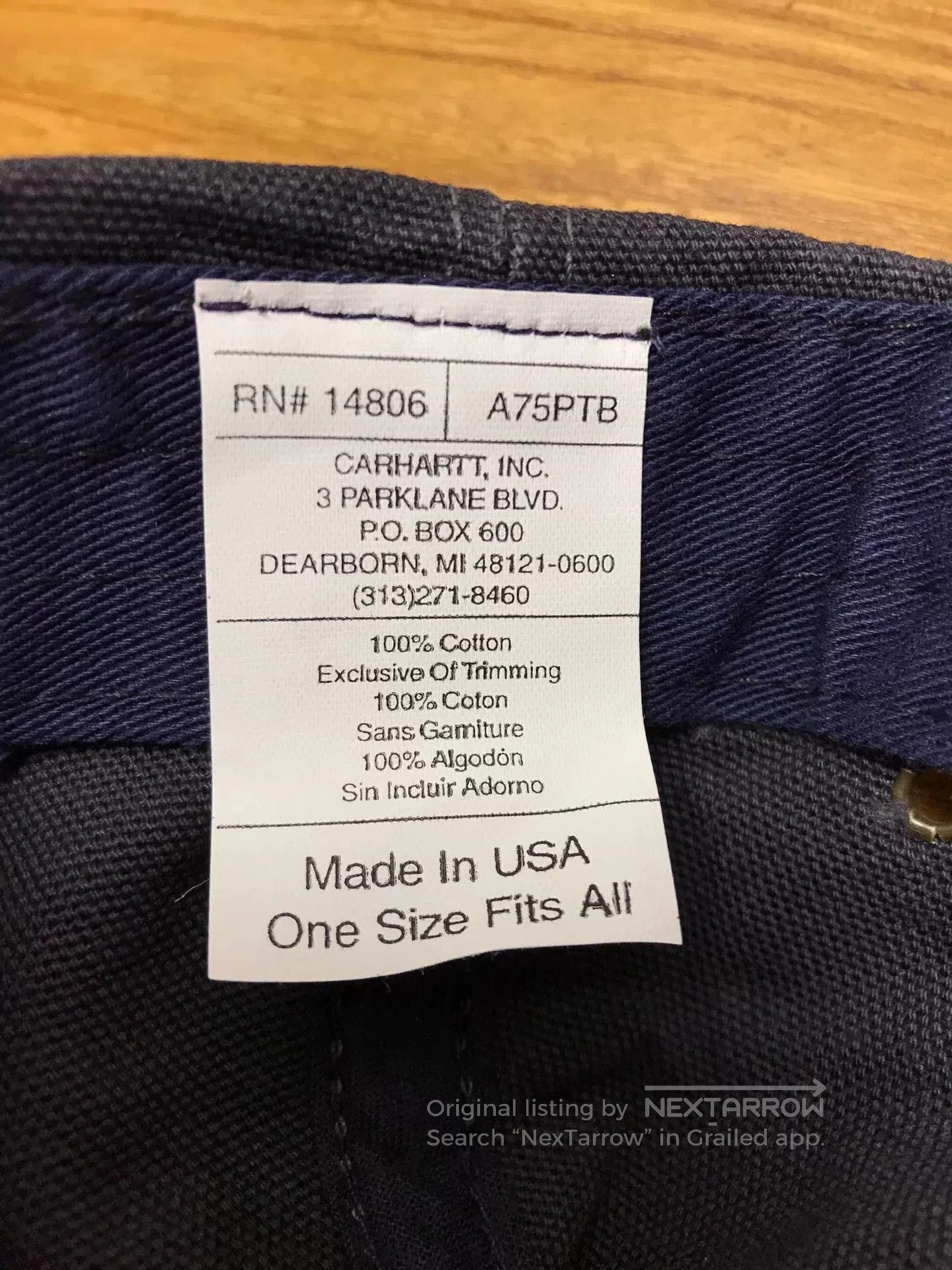 Carhartt Carhartt A75 PTB Oil Blue Baseball Cap. Size ONE SIZE - 8 Thumbnail