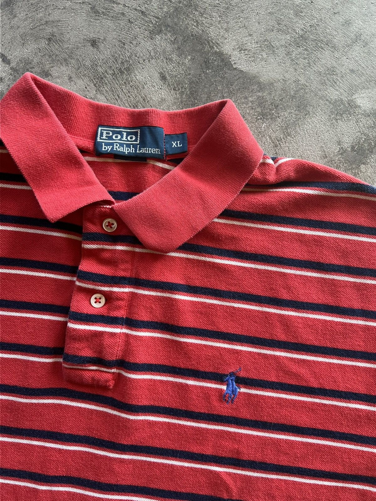 Polo Ralph Lauren Polo Ralph Lauren Red Striped Shirt Size US XL / EU 56 / 4 - 2 Thumbnail