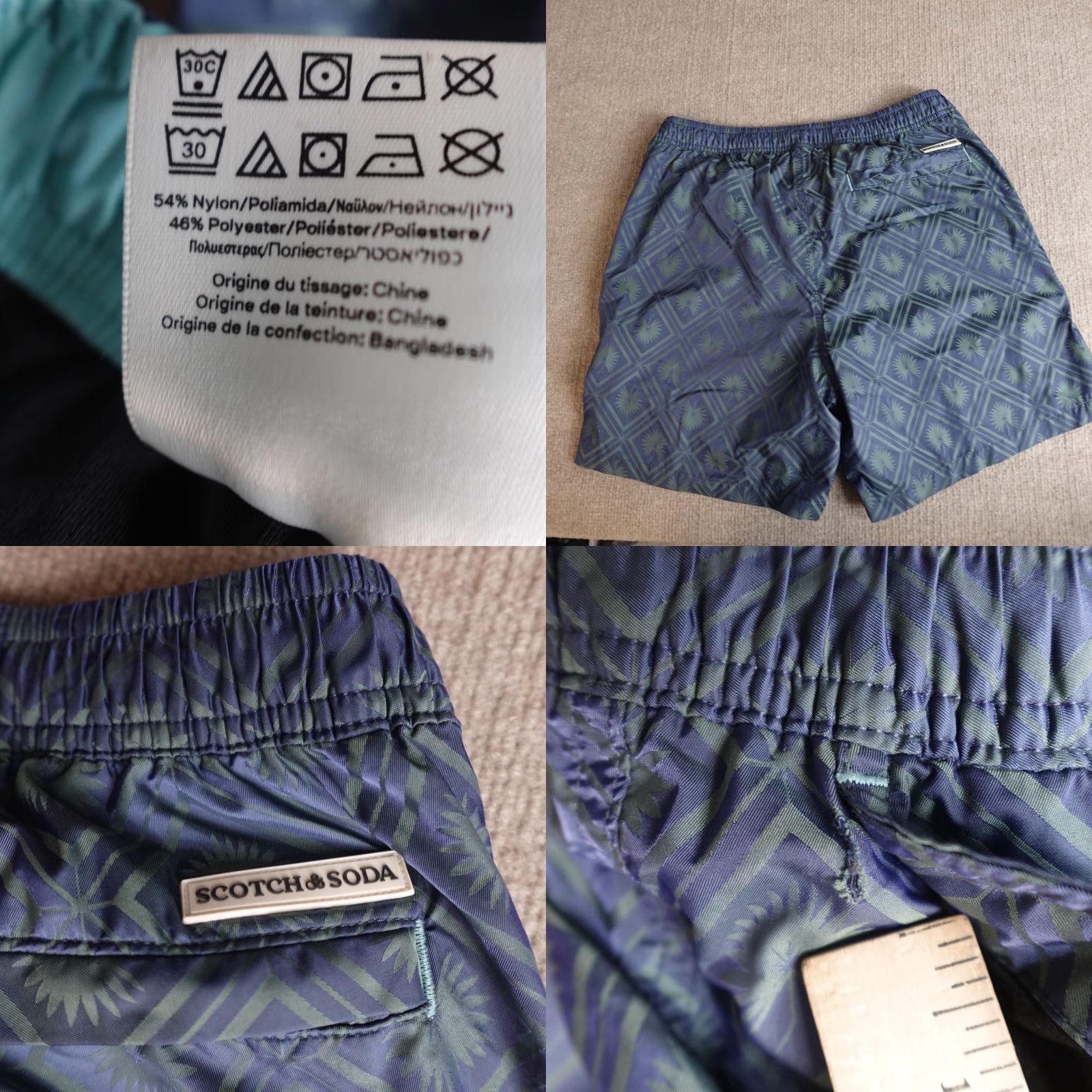 Scotch & Soda Scotch & Soda Shorts Small Geometric Lined Drawstring Men's S Blue Floral Casual Summer Athletic Vintage: No? Size US 29 - 9 Thumbnail