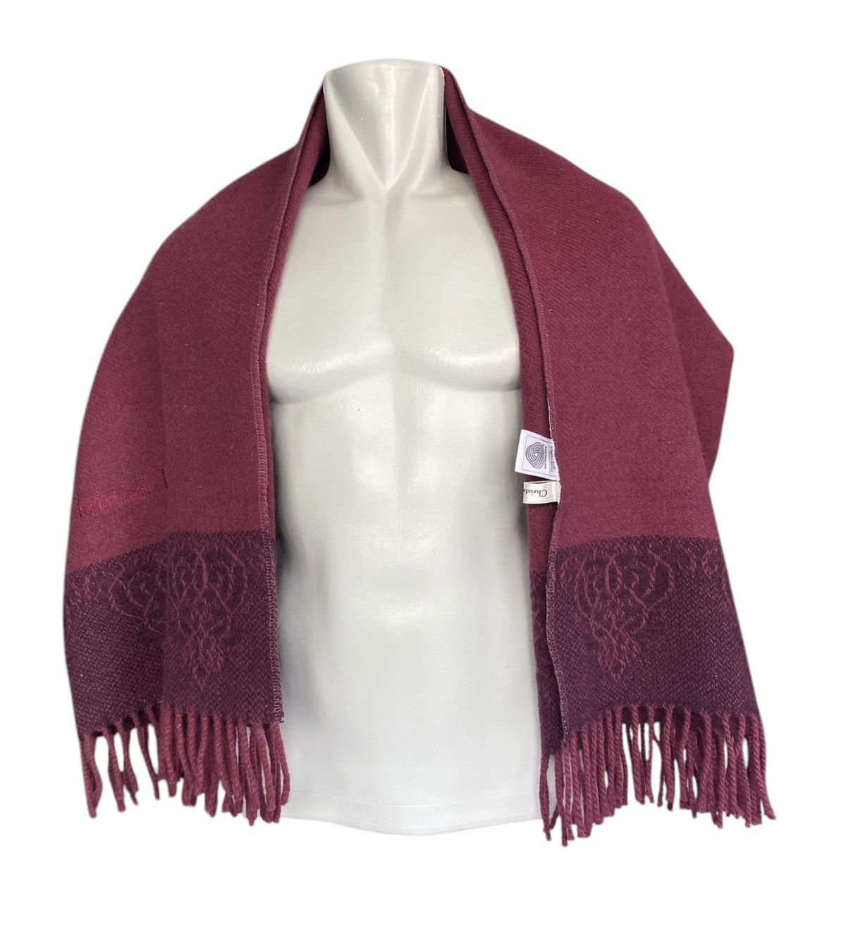Christian Dior Monsieur Rare🔥CHRISTIAN DIOR Wool Shawl Body Size ONE SIZE - 3 Thumbnail