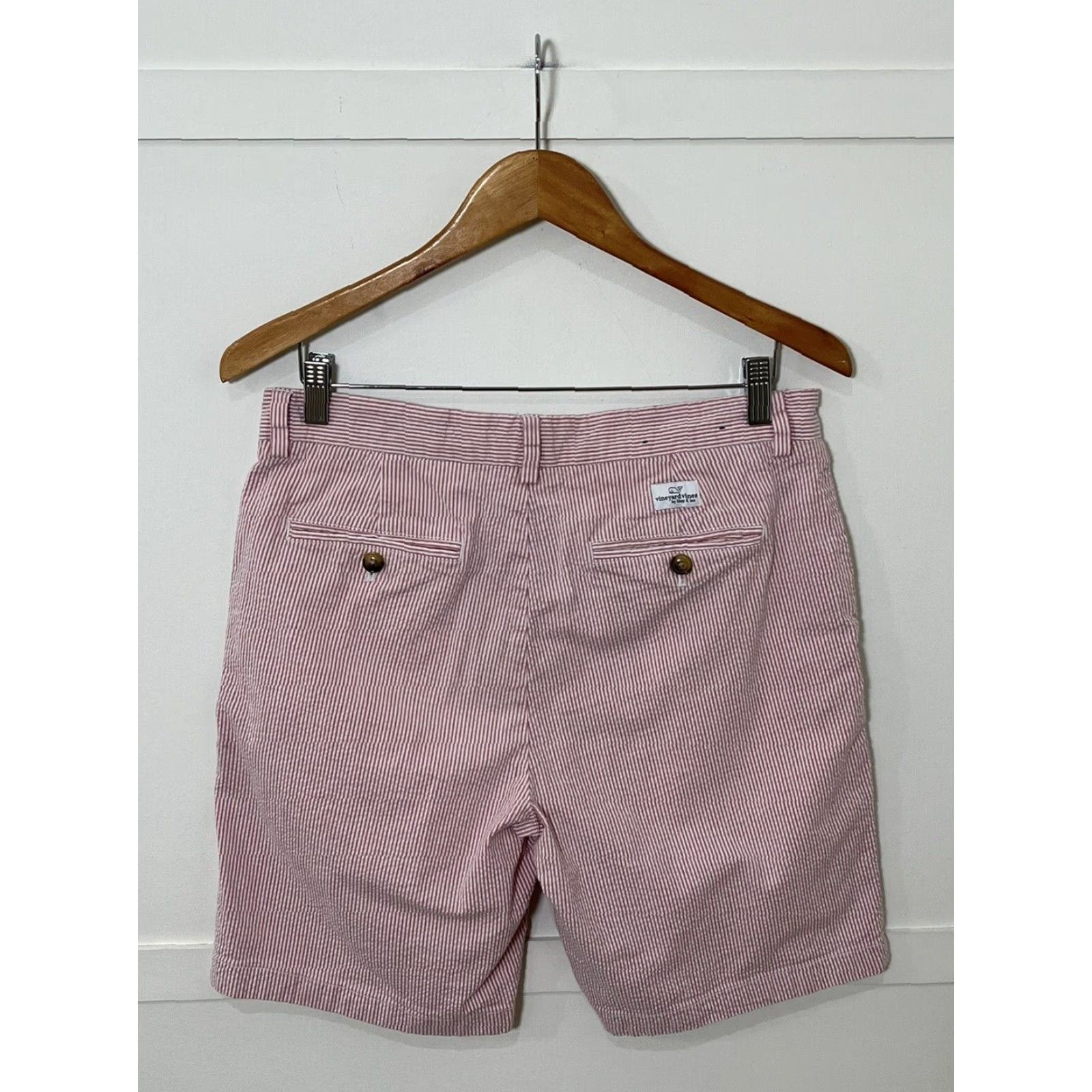 Vineyard Vines Vineyard Vines Mens Seersucker Shorts 32 Pink White Preppy Country Club Style Size US 32 / EU 48 - 2 Thumbnail