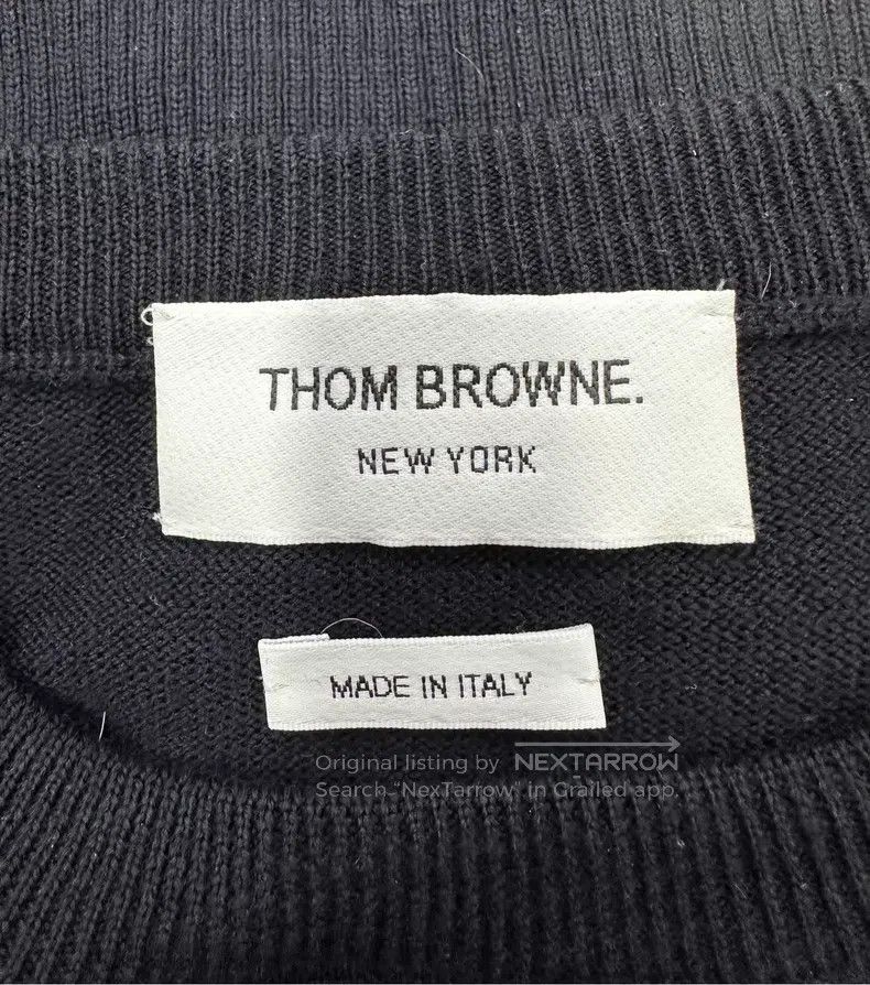 Thom Browne Thom Browne Dark blue classic four-striped knit sweater Size US XS / EU 42 / 0 - 3 Thumbnail