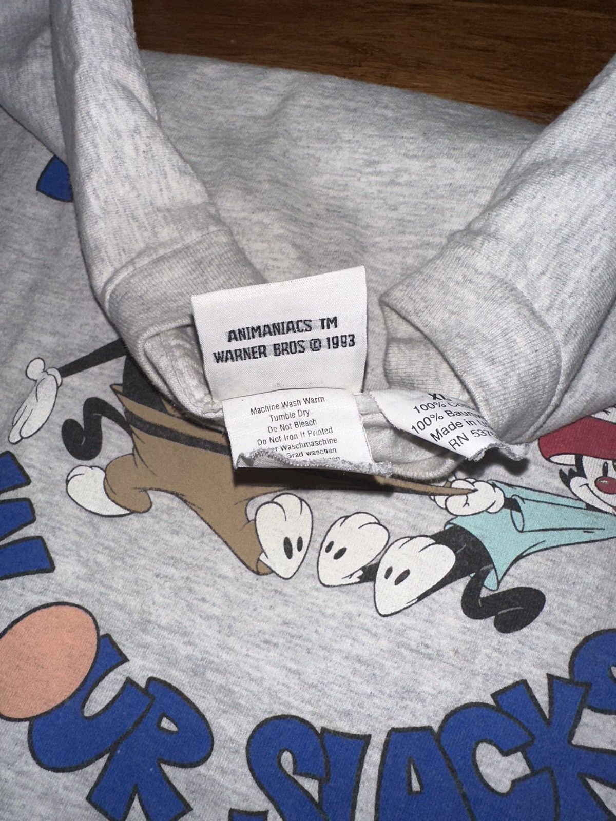 Vintage 1993 animaniacs baloney in our slacks t shirt Size US XL / EU 56 / 4 - 4 Thumbnail