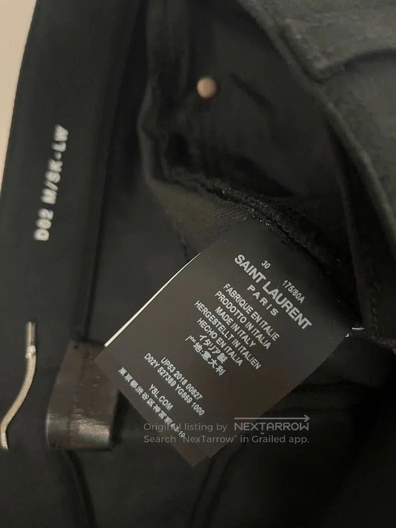 Saint Laurent Paris Saint Laurent D02 Men's Black Jeans. Size US 30 / EU 46 - 4 Thumbnail