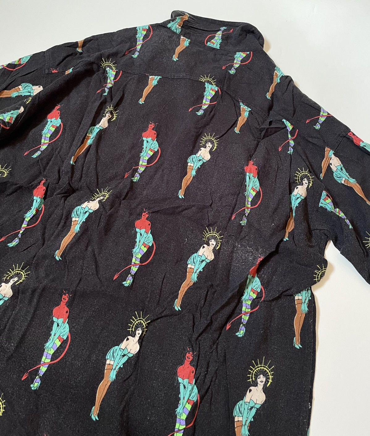 Hysteric Glamour TAX FREE 🇺🇸 X-girl x kozik printed flowy camp shirt Size US M / EU 48-50 / 2 - 5 Thumbnail