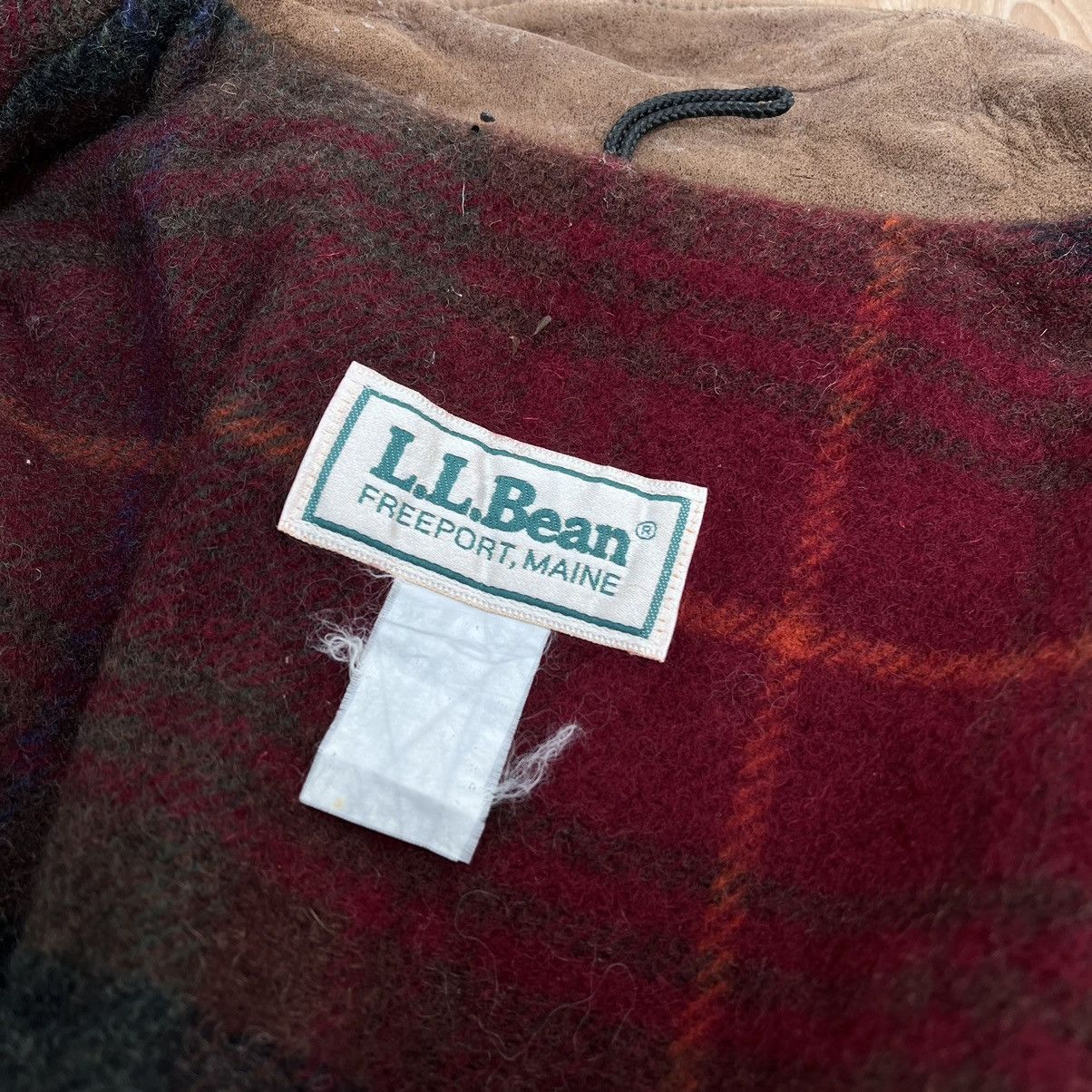 L.L. Bean × Vintage Vintage 80/90 S LL Bean Lined Blanket Detroit Jacket Leather Size US M / EU 48-50 / 2 - 9 Thumbnail