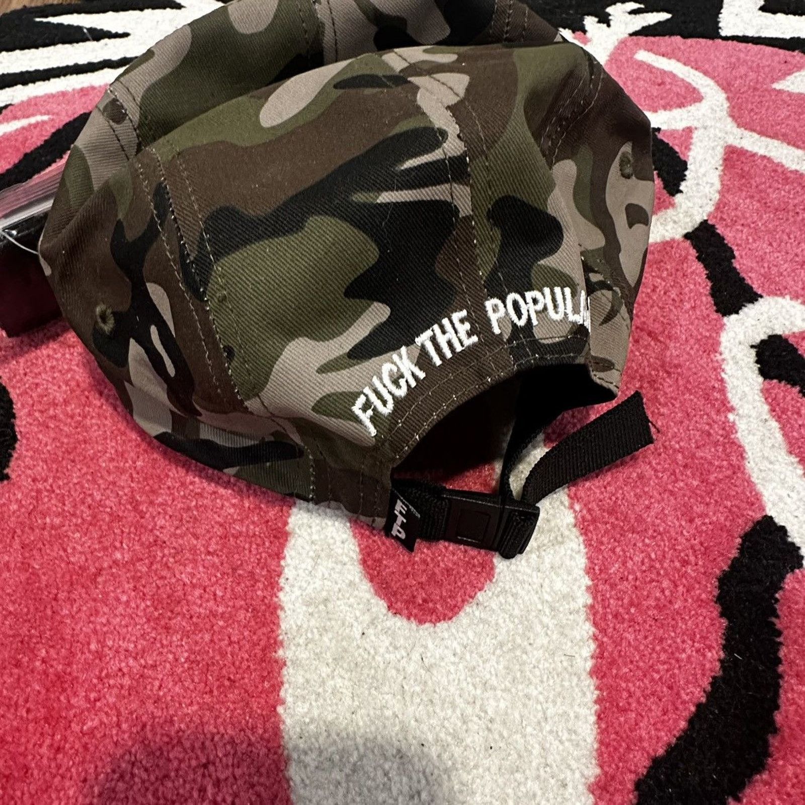 Fuck The Population FTP Velcro Logo Camp Hat (Camo) – One Size – Brand New Size ONE SIZE - 3 Thumbnail
