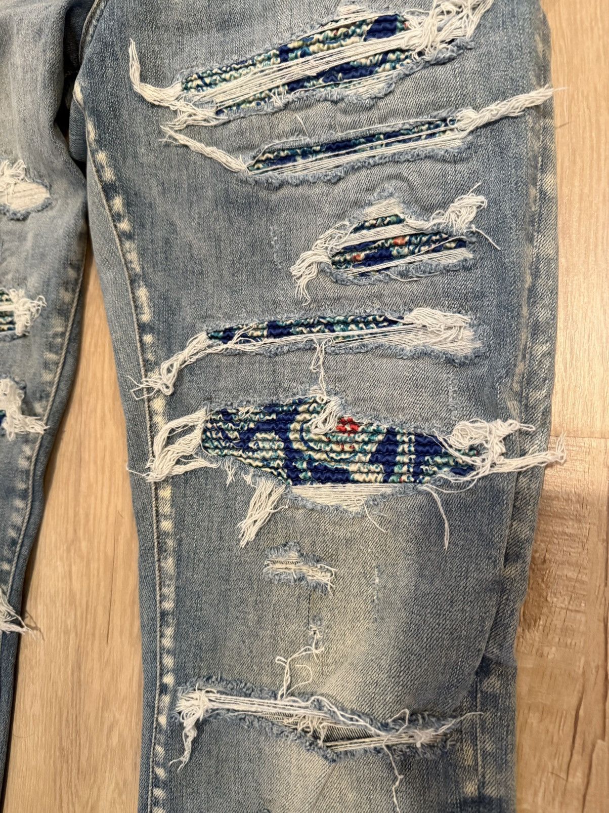 Amiri Amiri mx1 paisley ripped skinny jeans Size US 36 / EU 52 - 3 Thumbnail