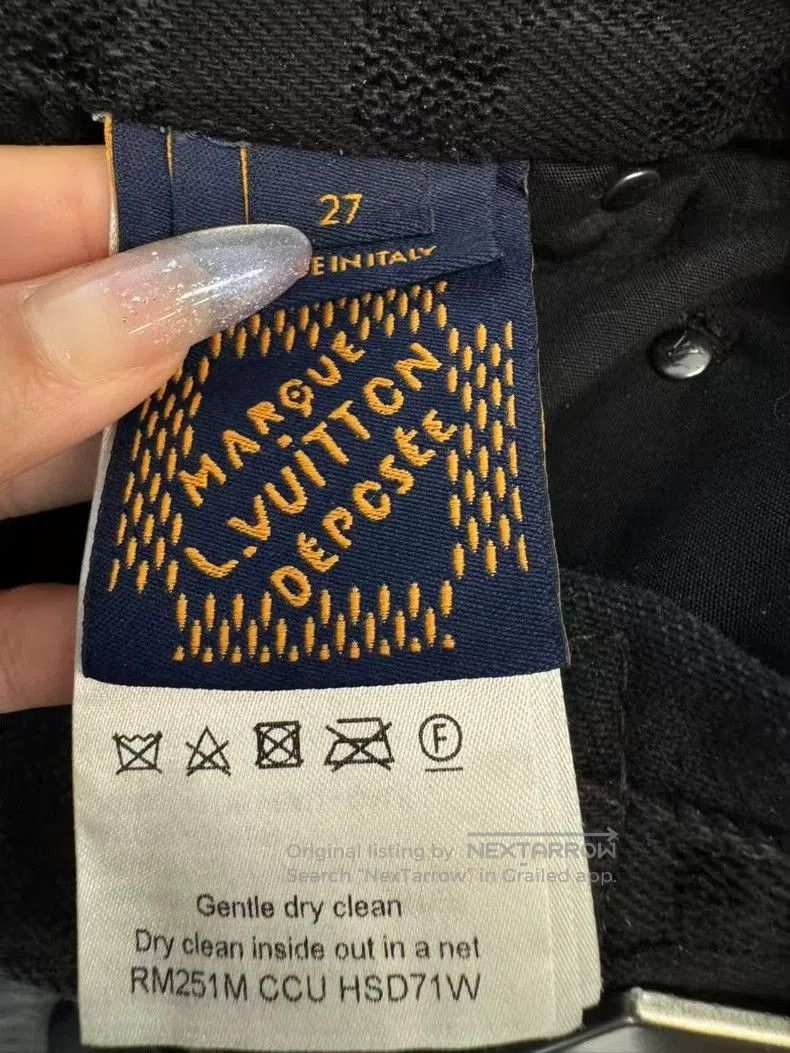 Louis Vuitton Louis Vuitton SS25 Check Flocked Jeans. Size US 27 - 3 Thumbnail