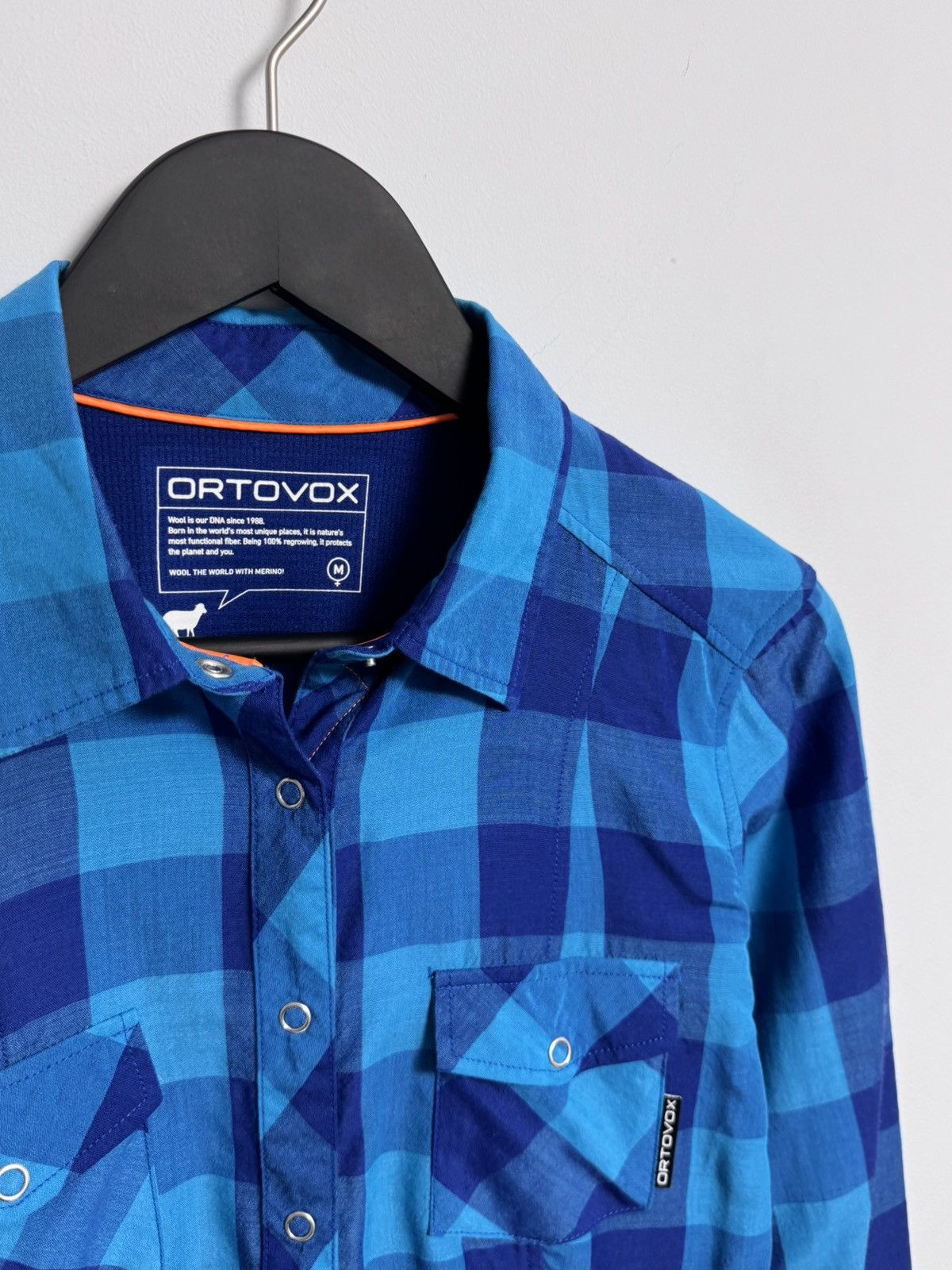ORTOVOX × Vintage Ortovox Button Up Check Merino Size M / US 6-8 / IT 42-44 - 6 Thumbnail