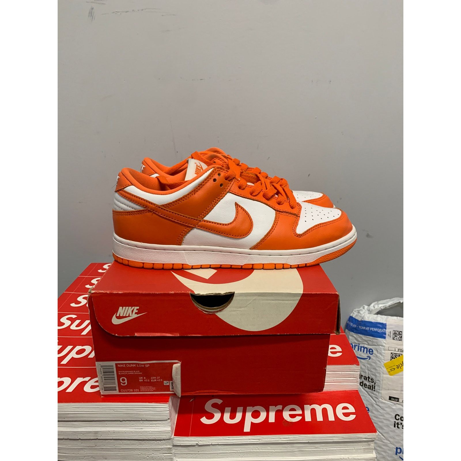 Nike Nike Dunk Low Orange White SP Syracuse Size 9 Used SHIPS NOW Size US 9 / EU 42 - 1 Thumbnail