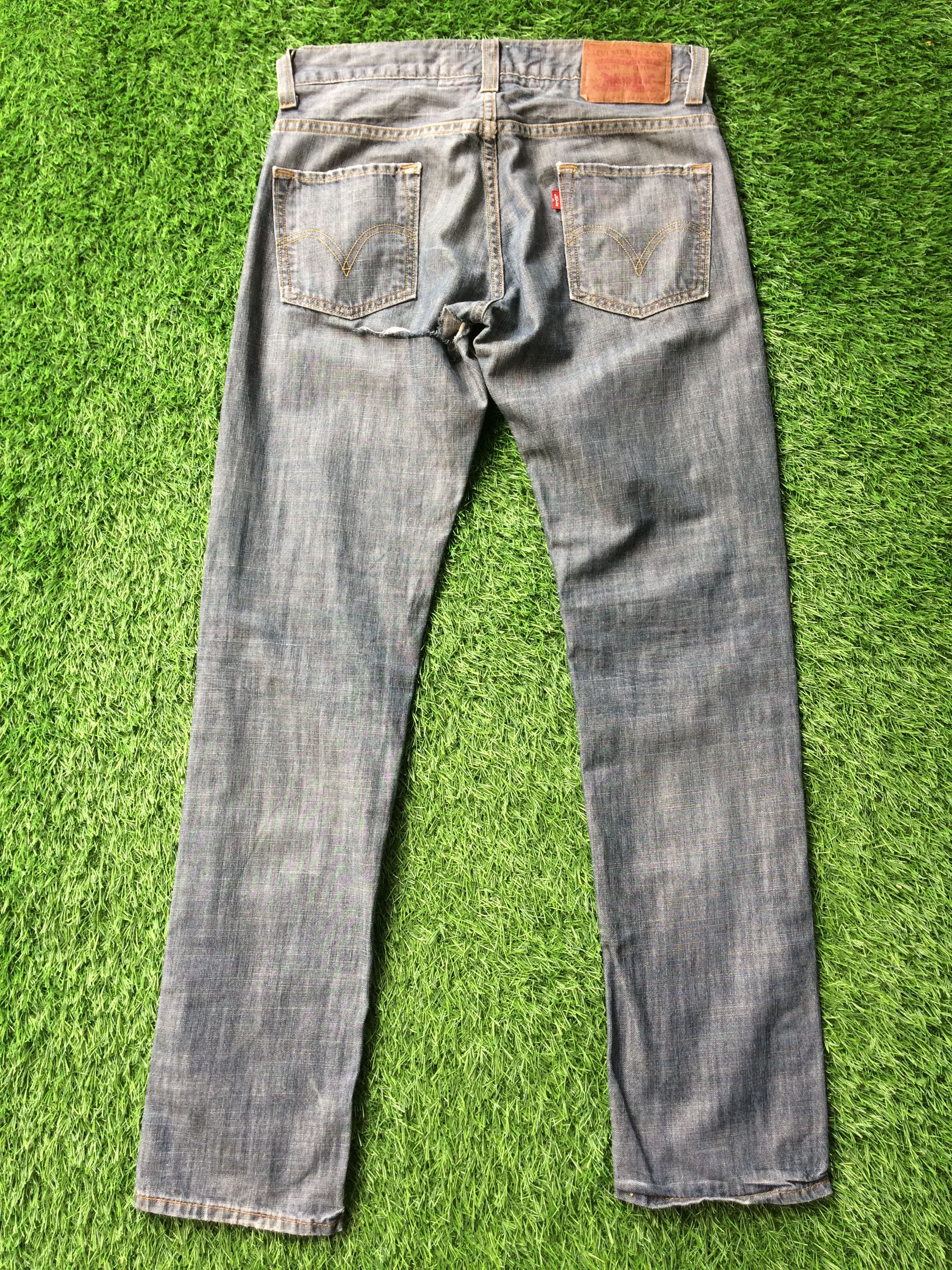 Jean × Unsound Rags Levis 511 Ripped Butt Skinny Jeans D-756 Size 30" / US 8 / IT 44 - 3 Thumbnail