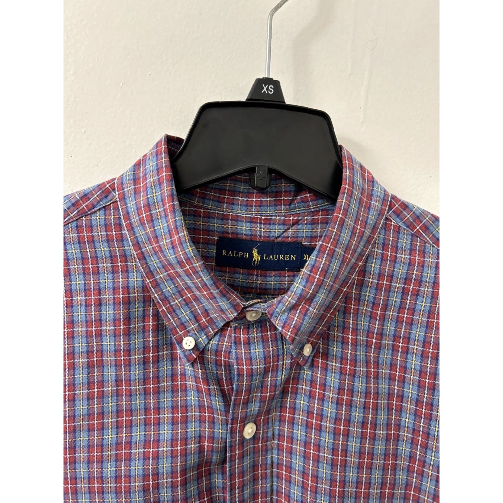 Ralph Lauren Ralph Lauren Shirt Mens XL Blue Red Oxford Plaid Button-Down Pony Logo L/S Size US XL / EU 56 / 4 - 5 Thumbnail