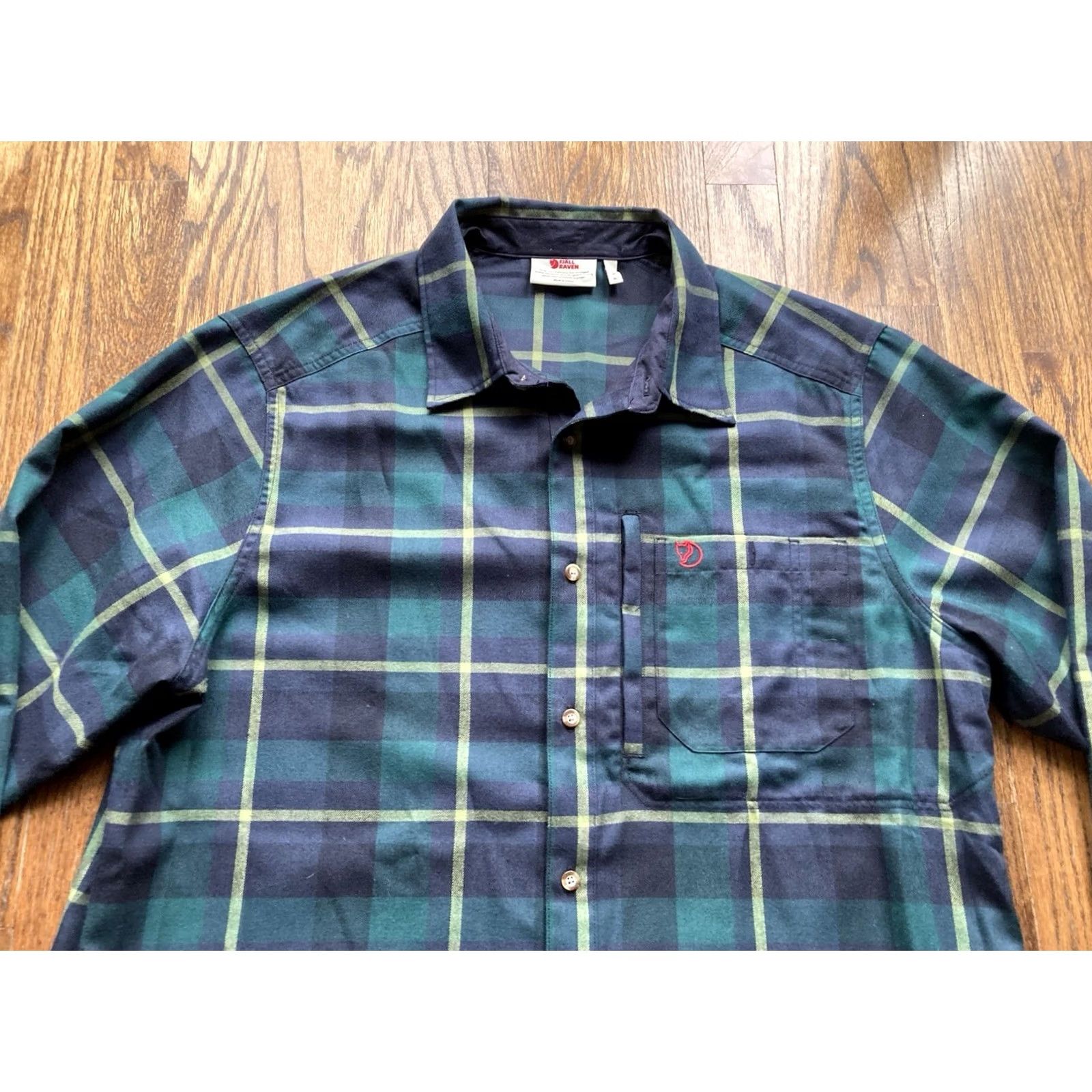 Vintage VINTAGE Fjallraven Fjallglim Shirt Mens XL Green Blue Tartan Plaid Flannel Long Sleeve Size US XL / EU 56 / 4 - 2 Thumbnail