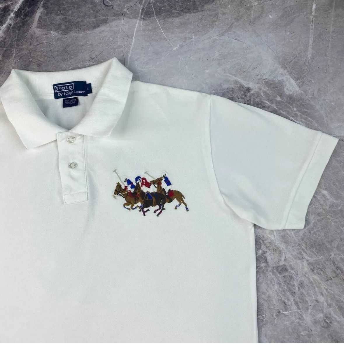 Designer × Polo Ralph Lauren POLO RALPH LAUREN Men's Classic Fit Triple Pony Embroidered Size US L / EU 52-54 / 3 - 4 Thumbnail
