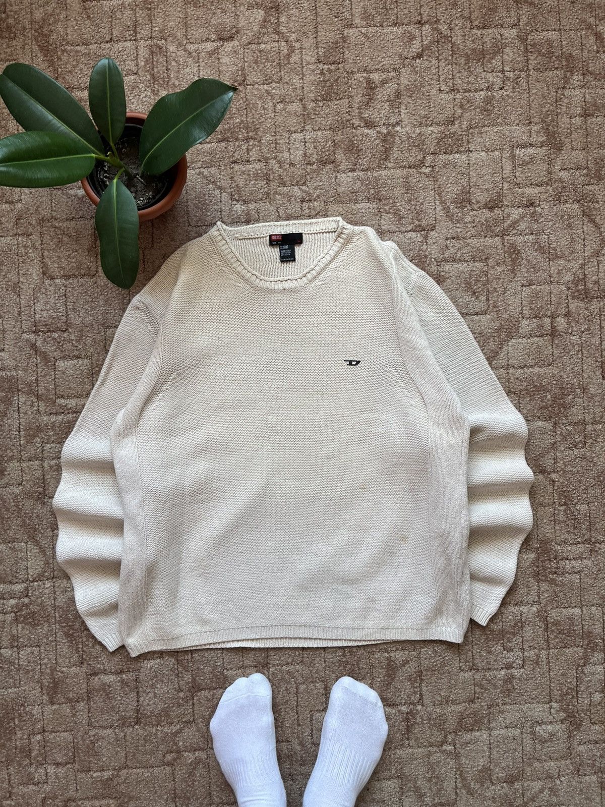 Diesel Diesel Vintage Knit Sweater Men's 90s Big Logo Made In Italy Size US L / EU 52-54 / 3 - 1 Thumbnail