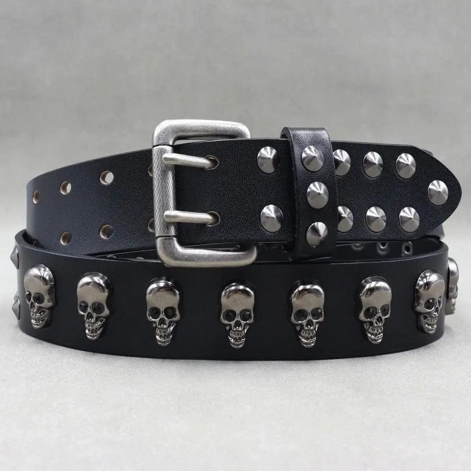 Japanese Brand × Vintage Skull Studded Punk VS Cowboy Belts Size 40 - 1 Thumbnail