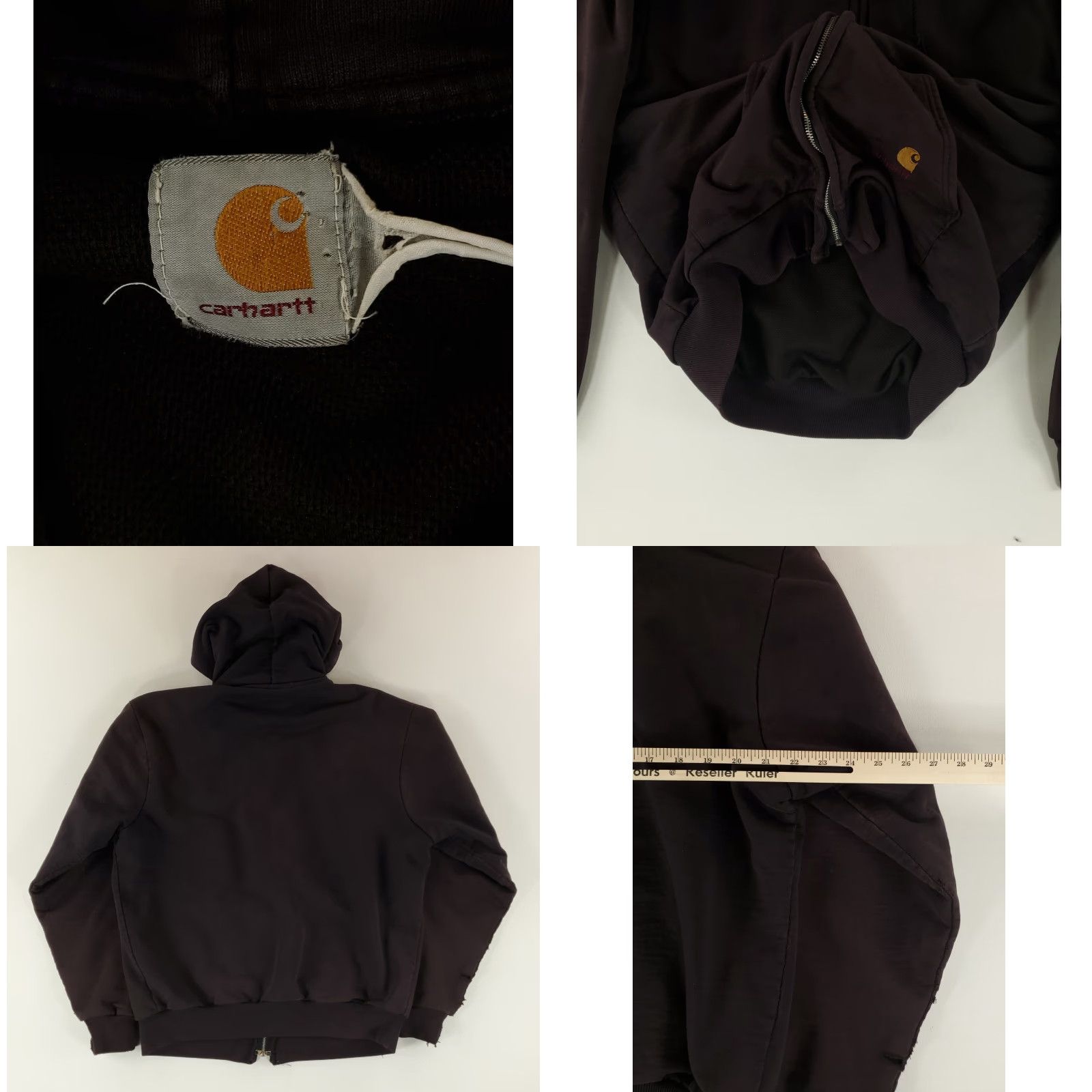 Carhartt VINTAGE Carhartt Hoodie Sweatshirt VTG Thermal Lined Full Zip Jacket Brown Mens XXL Size US XXL / EU 58 / 5 - 9 Thumbnail