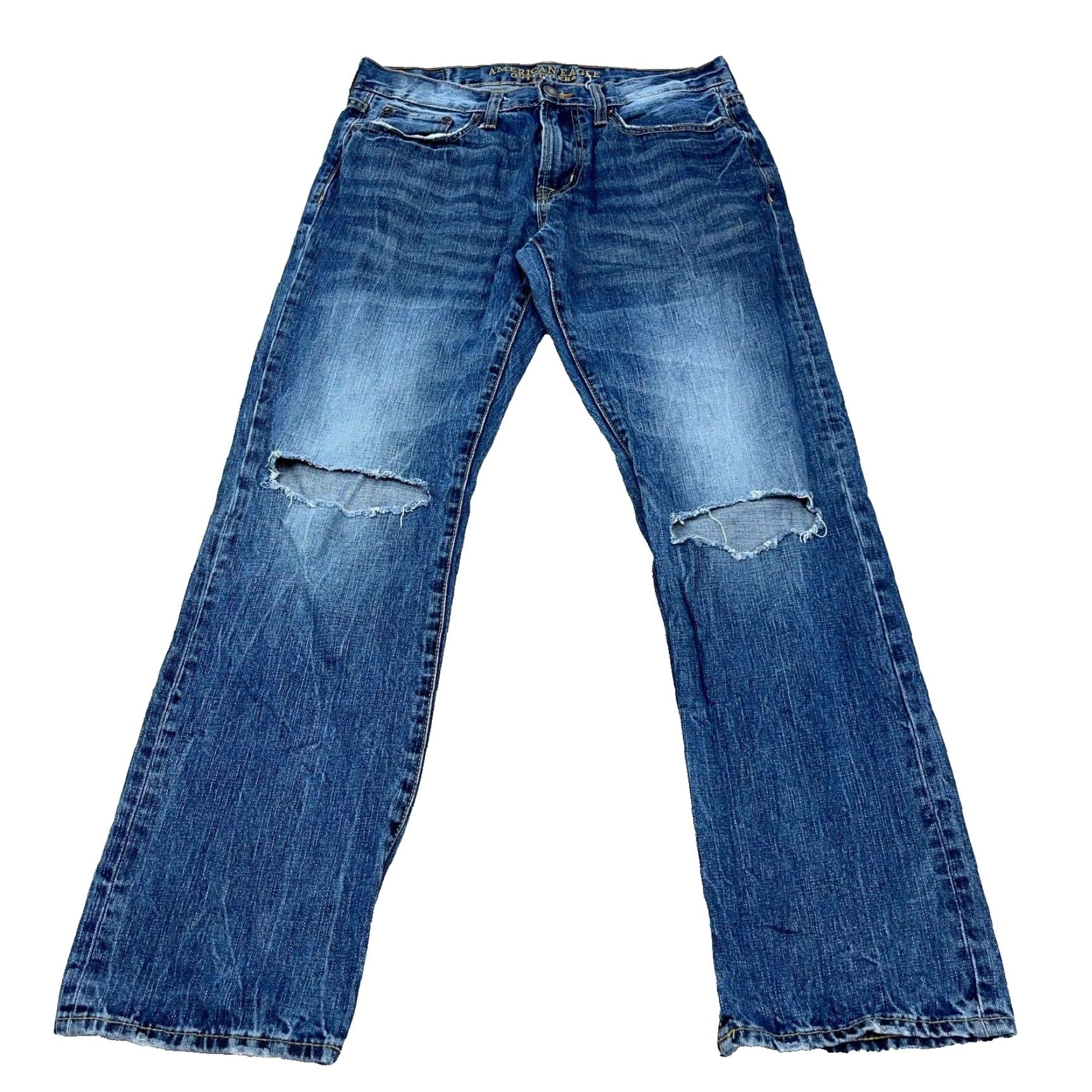 American Eagle Outfitters American Eagle Outfitters Jeans Men 31x32 Straight Leg Denim 5-Pocket Blue Medium Wash Relaxed Fit 31 in Inseam 32 in Vintage: No Mens Size US 31 - 2 Thumbnail