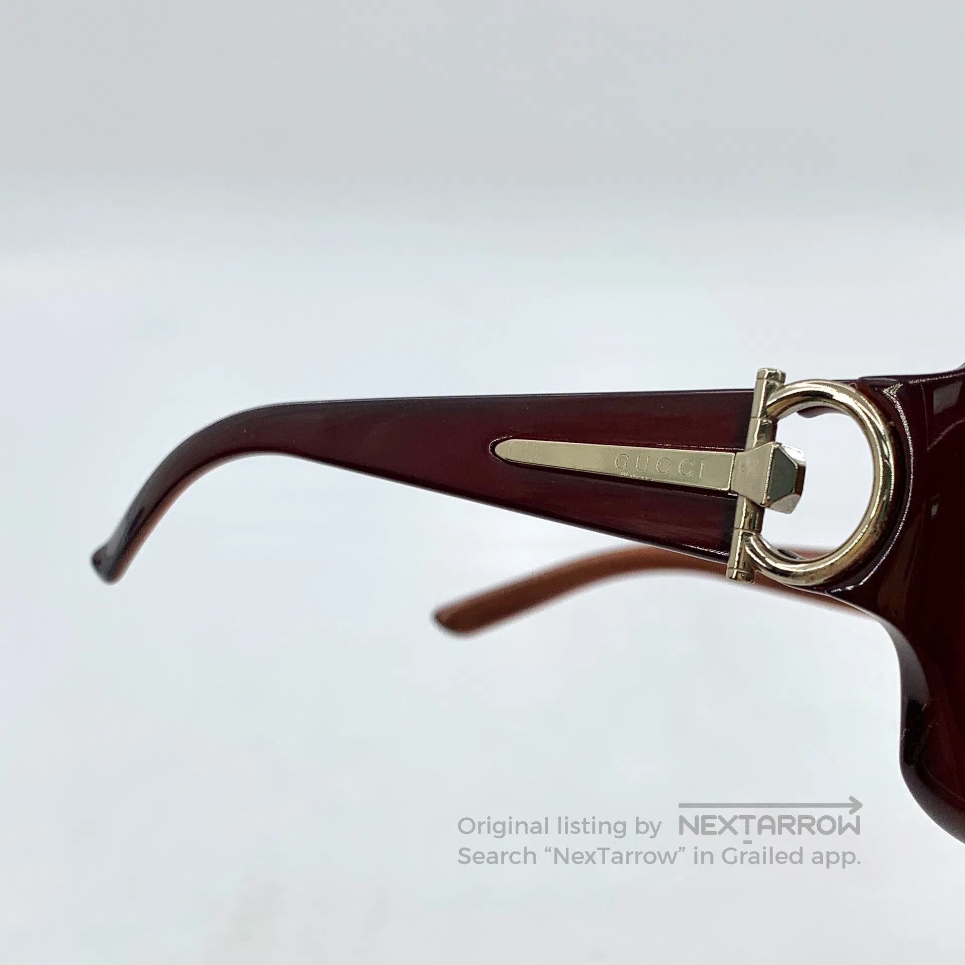 Gucci Guicci Brown Round Sunglasses| Size ONE SIZE - 6 Thumbnail