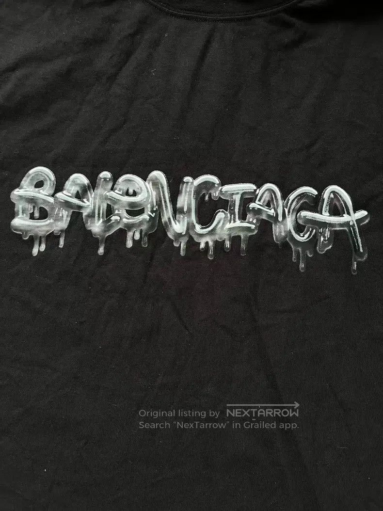 Balenciaga Balenciaga Art Painting Printed Double Layer Hooded T-Shir Size US M / EU 48-50 / 2 - 3 Thumbnail
