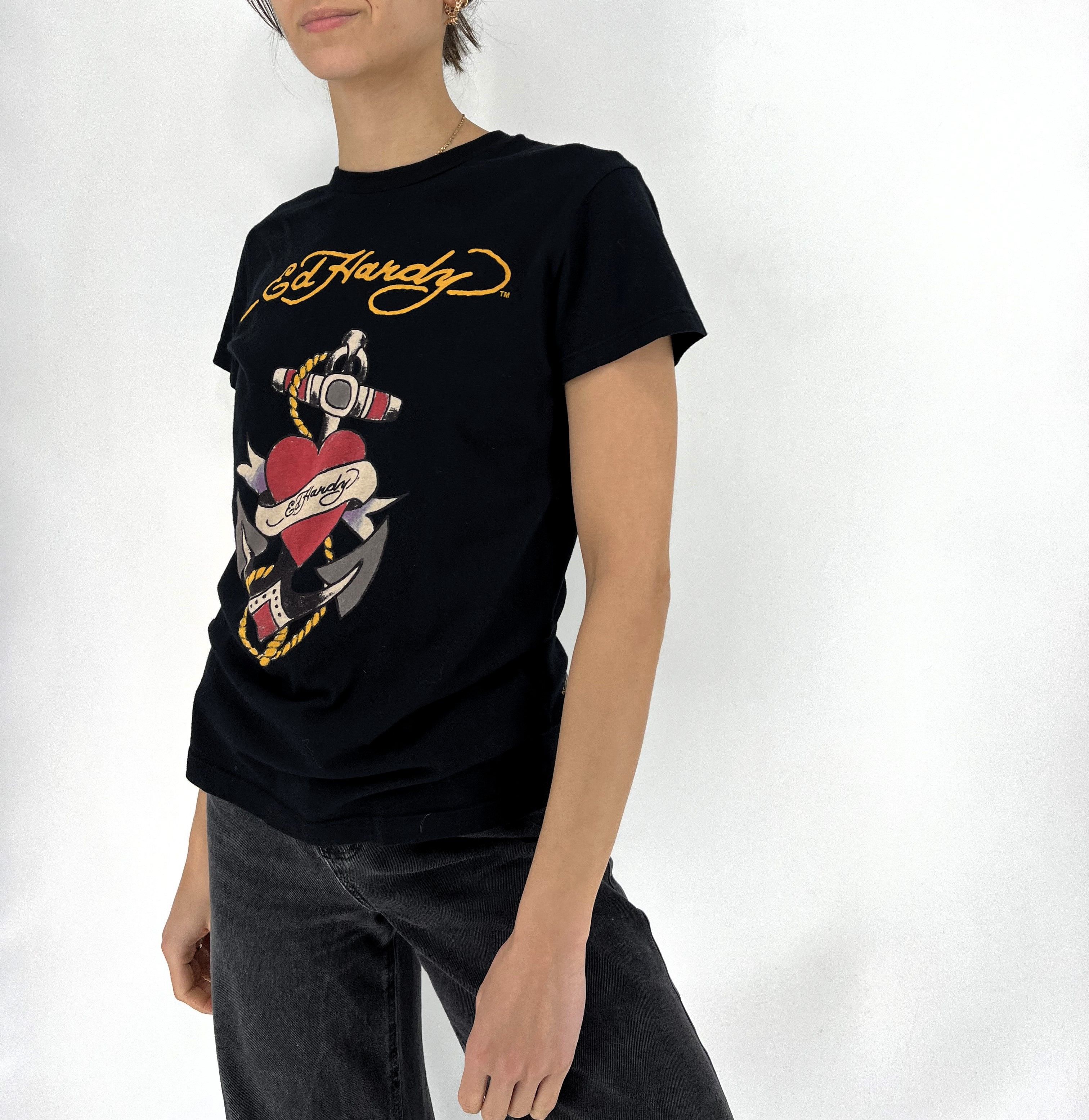 Christian Audigier Vintage Y2K Christian Audigier Women’s Rhinestones T-Shirt Size M / US 6-8 / IT 42-44 - 3 Thumbnail