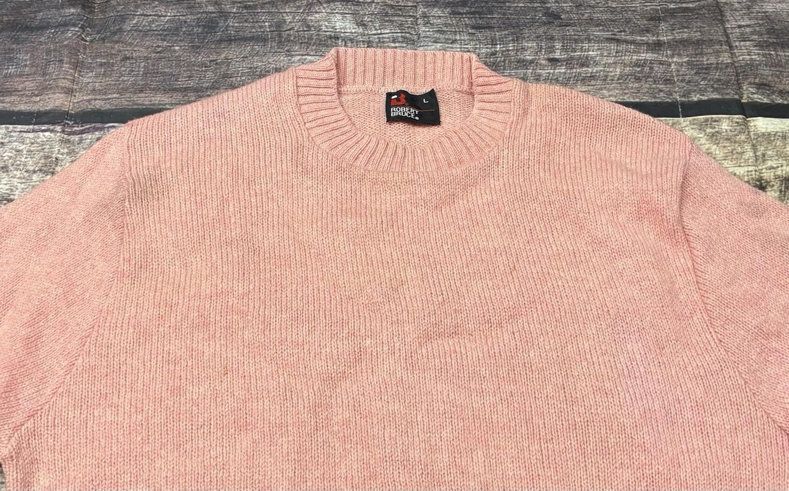 Robert Bruce VTG Robert Bruce Sweater Womens Large Wool Crew Neck Pink Size L / US 10 / IT 46 - 4 Thumbnail