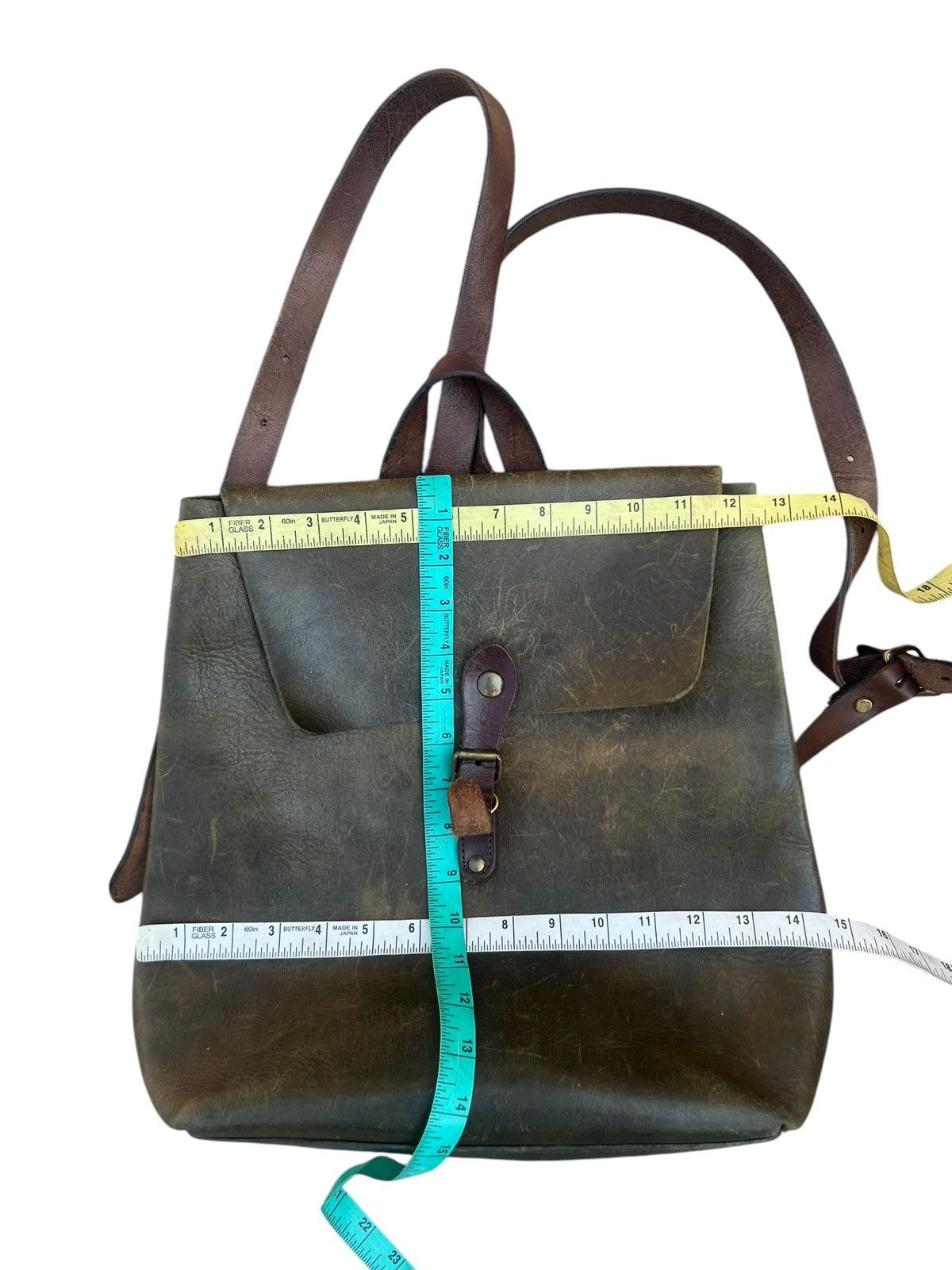 Leather Vintage Unknown Japan Patina Leather Backpack High Quality Size ONE SIZE - 25 Thumbnail