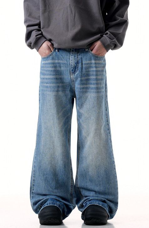 Jean American retro washed men's cleanfit flared jeans Size US 32 / EU 48 - 1 Thumbnail