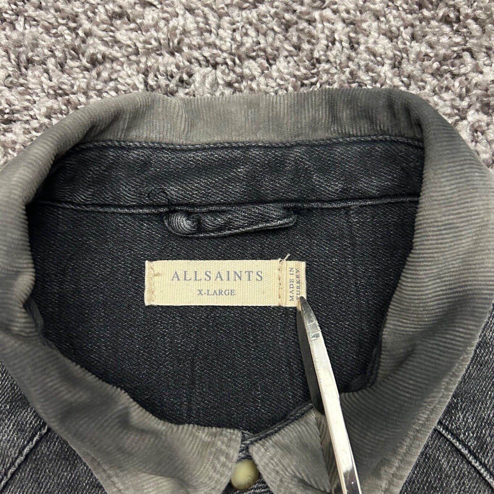 Allsaints AllSaints Glockeley Shirt Denim Snap Button Slim Fit XL Grailed