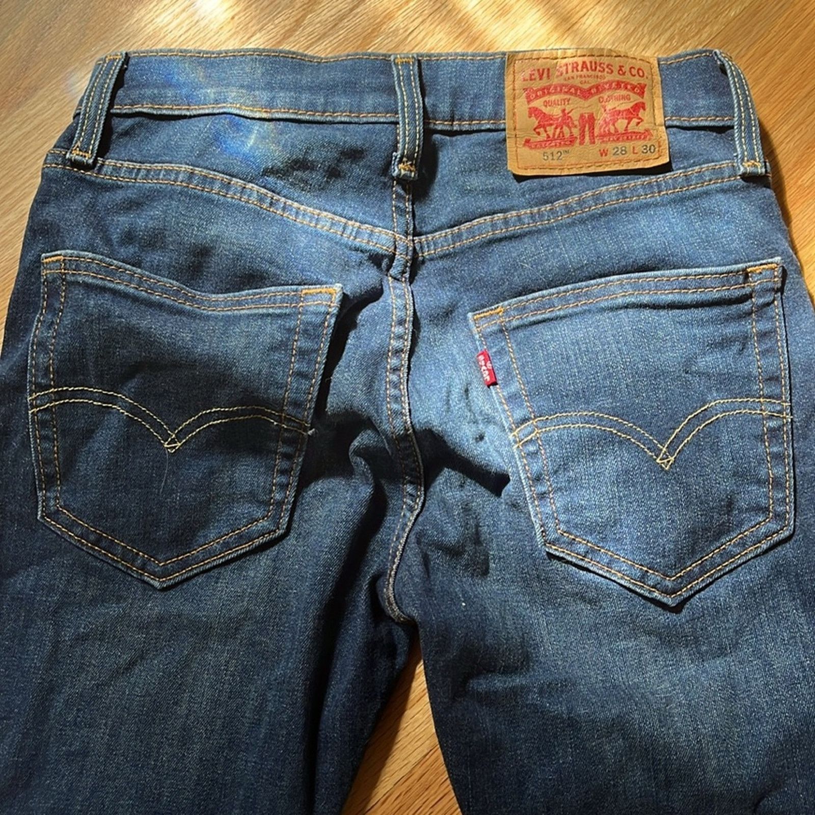 Levi's Levis 512 Slim Taper Jeans Mens 28x30 Blue Stretch Denim Size US 28 / EU 44 - 7 Thumbnail